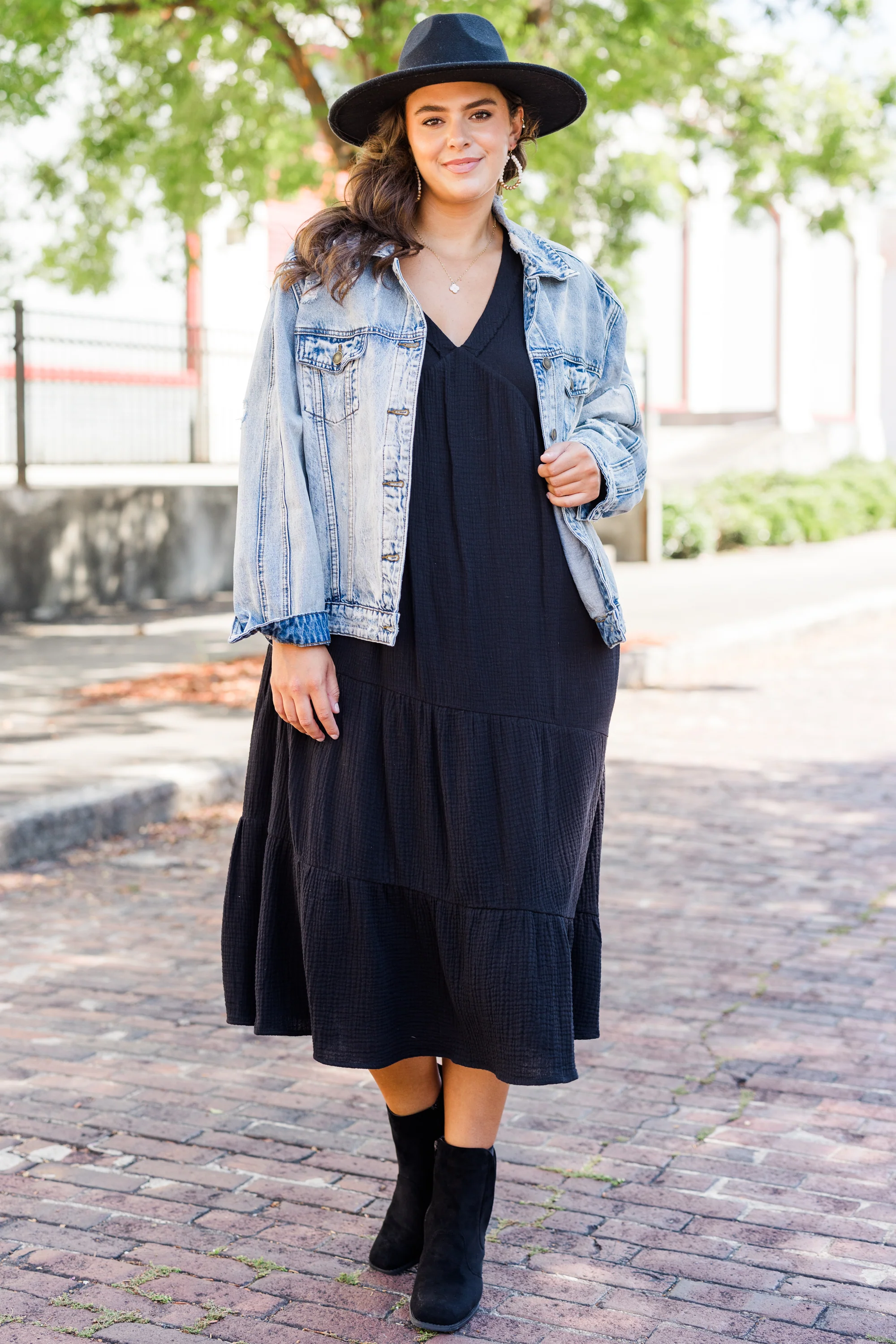 Just The Two Of Us Dress, Black - Weilaico