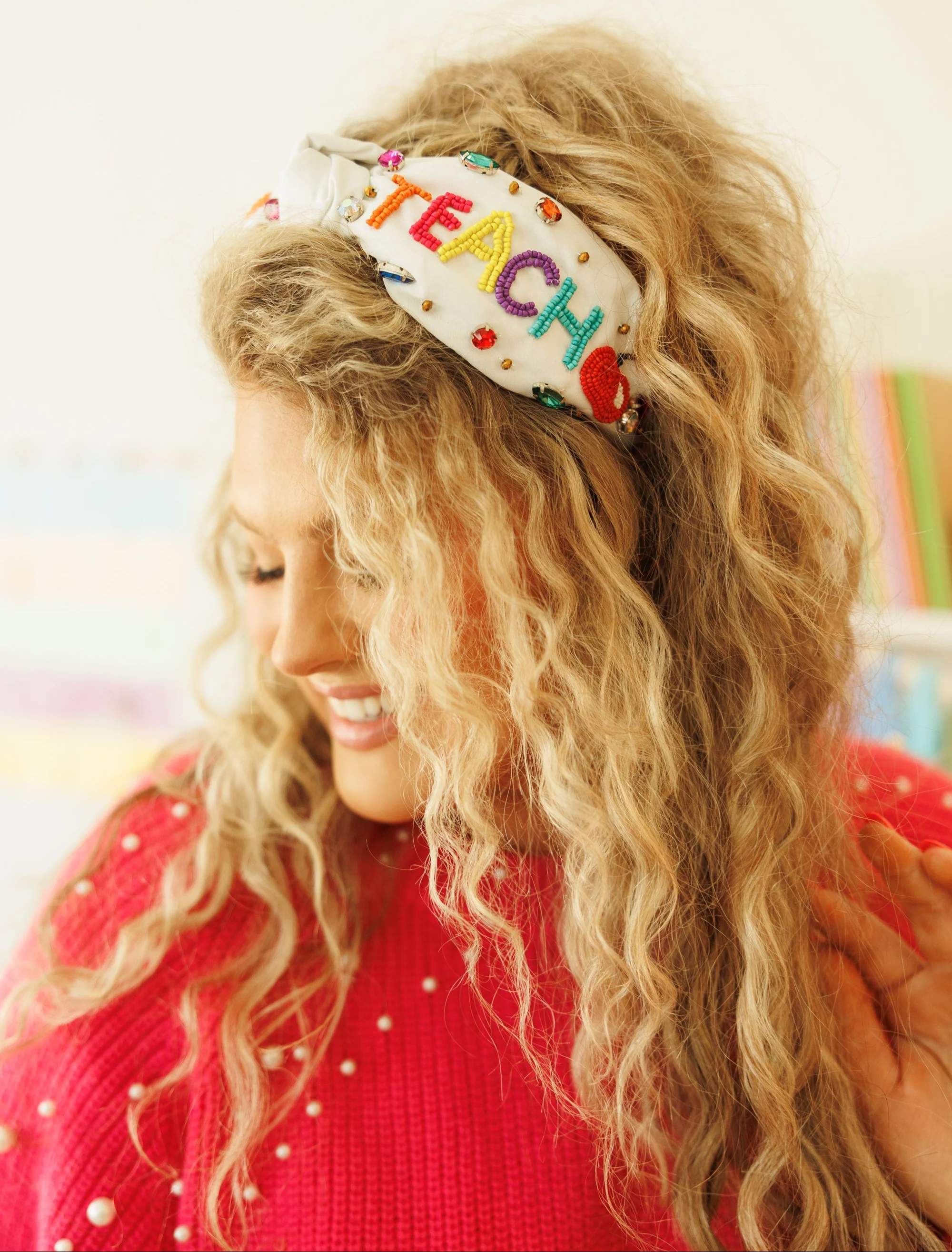 Teach More Headband, White - Weilaico