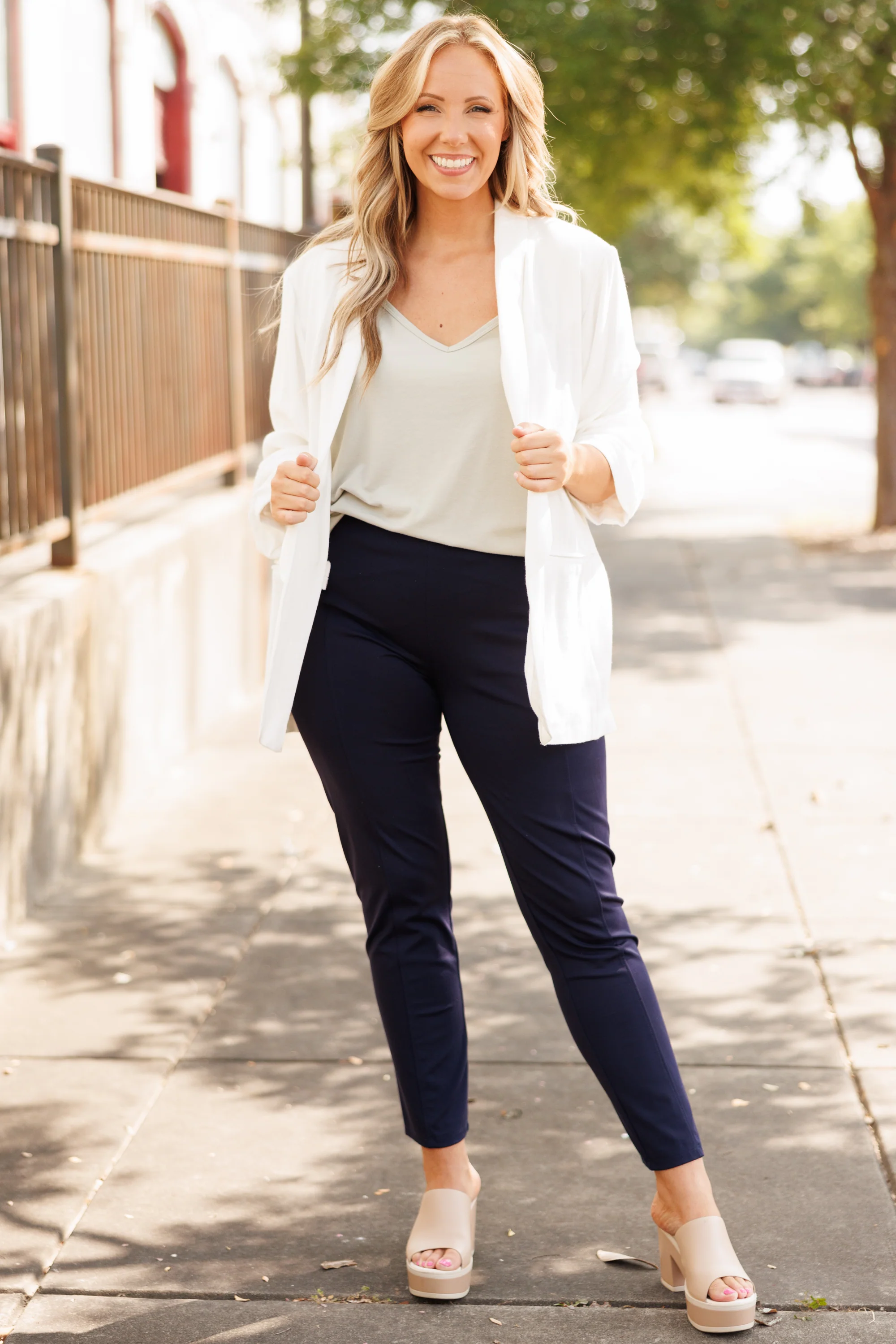 Never Doubted You Leggings, Navy - Weilaico