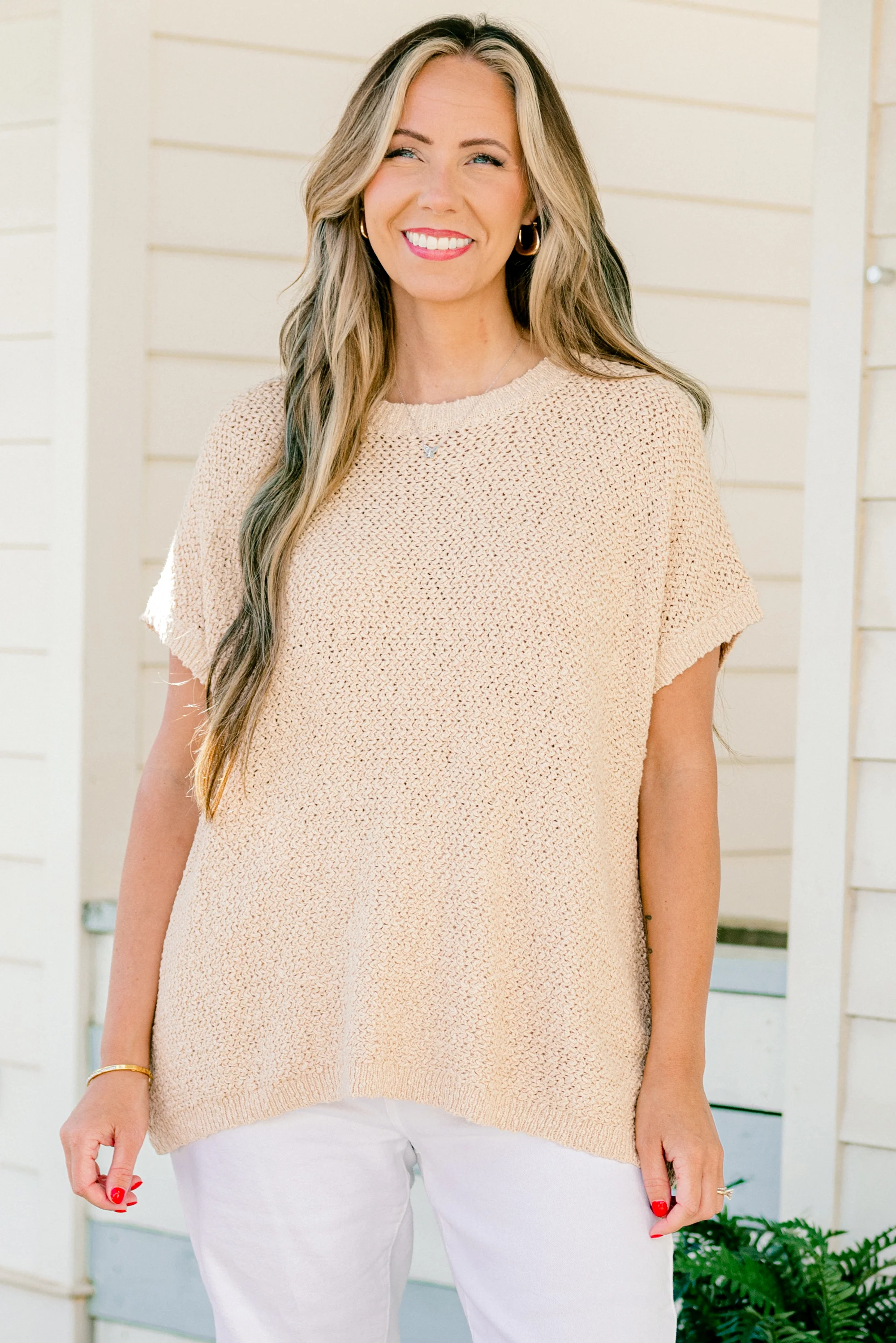 Apple Of My Eye Top, Khaki - Weilaico