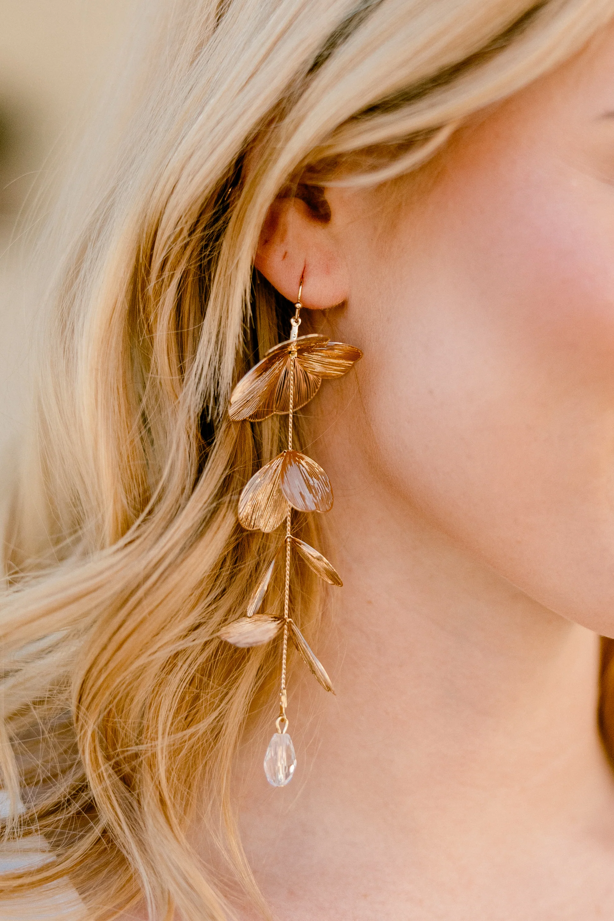 Let's Get Started Earrings, Gold - Weilaico