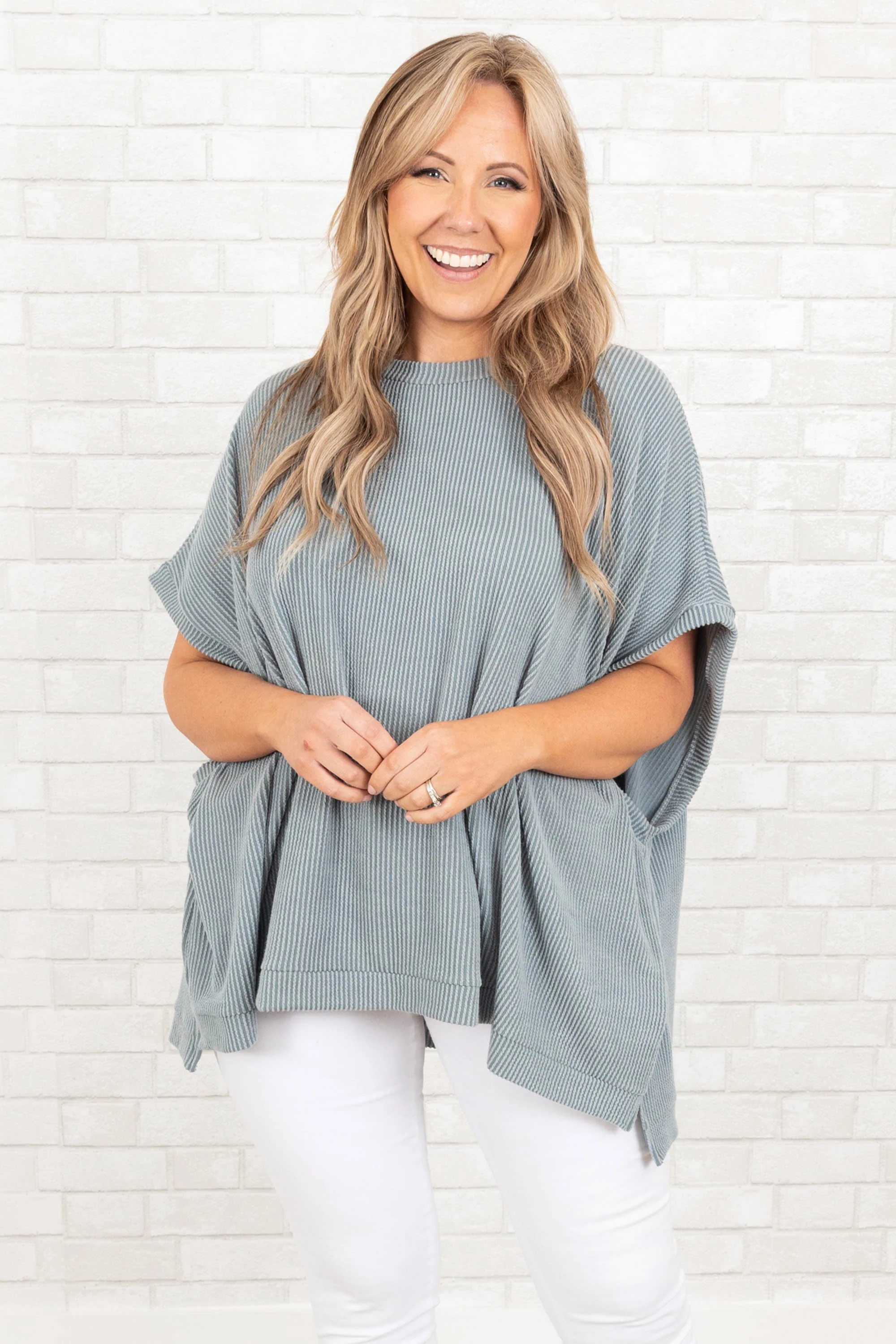 All About Knits Top, Seafoam - Weilaico