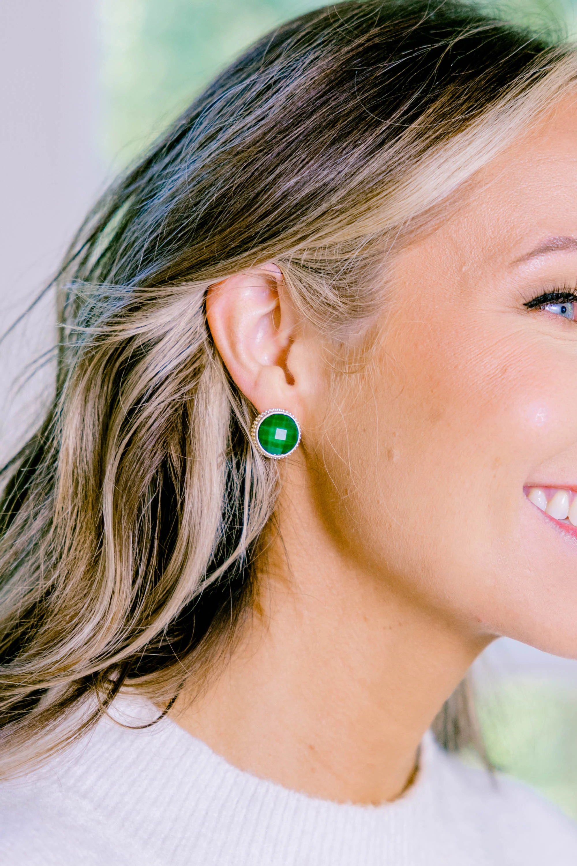 Share The Love Earrings, Green - Weilaico