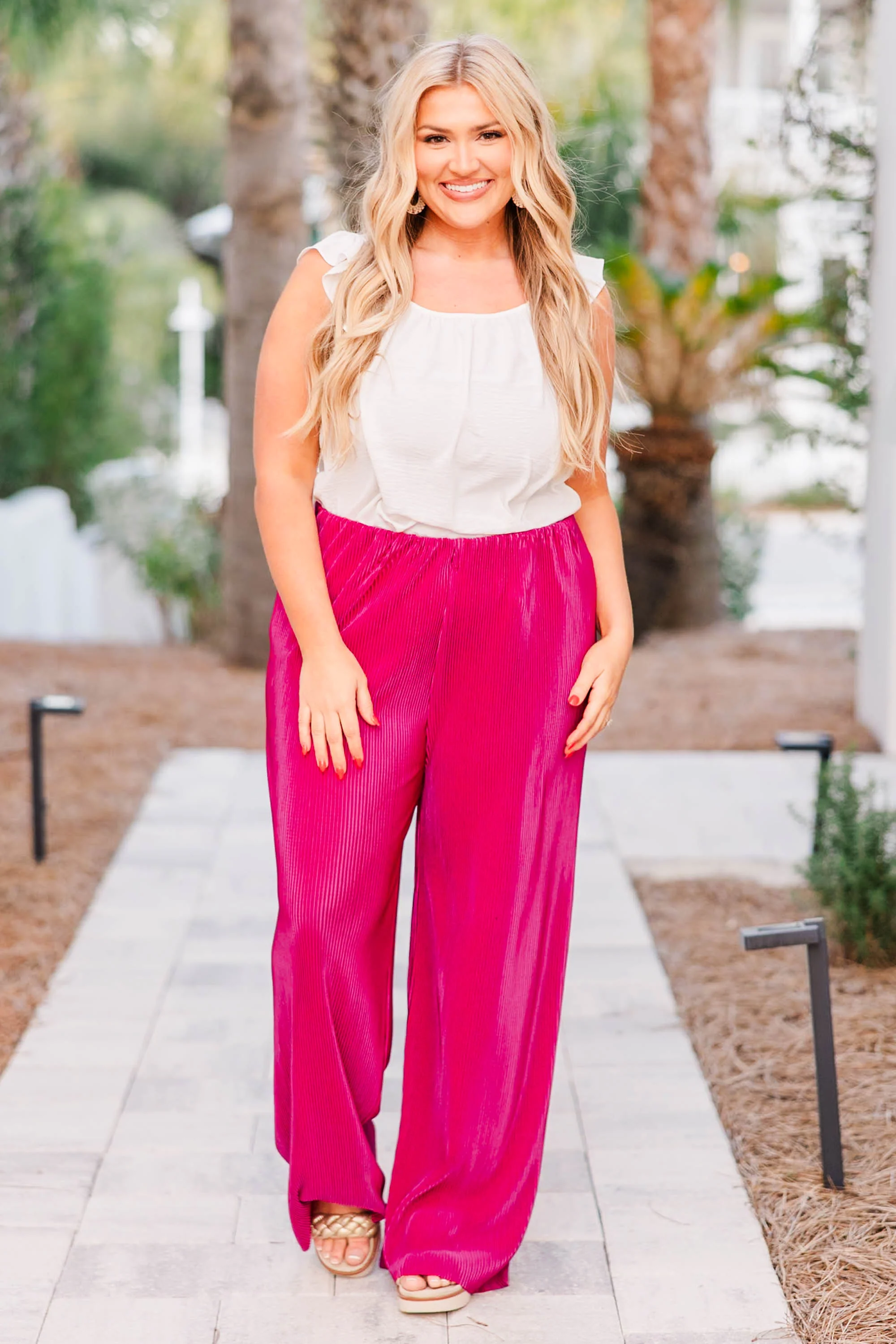 On My Heart Pants, Magenta - Weilaico