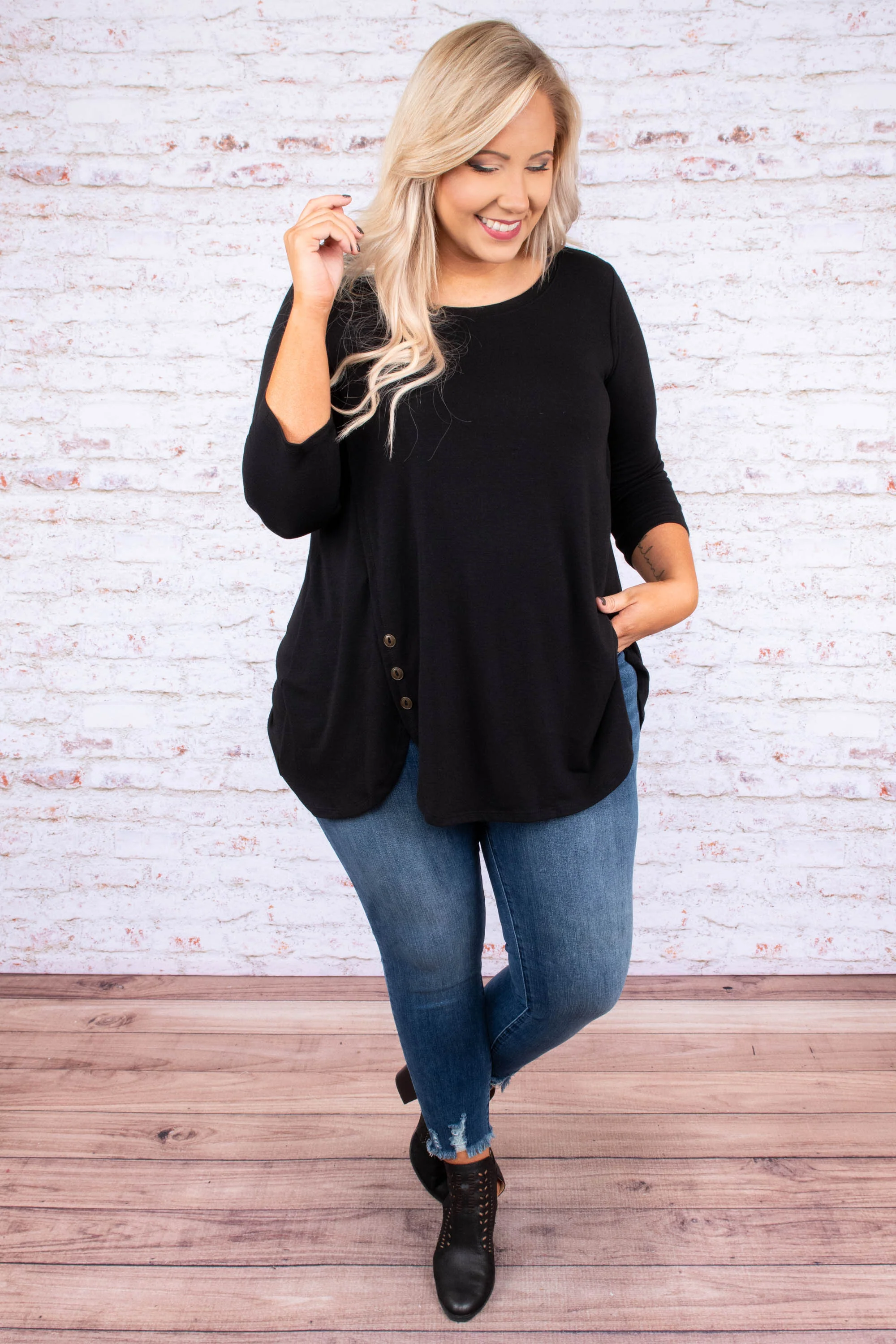 Best Of Luck Jeans, Dark Wash - Weilaico