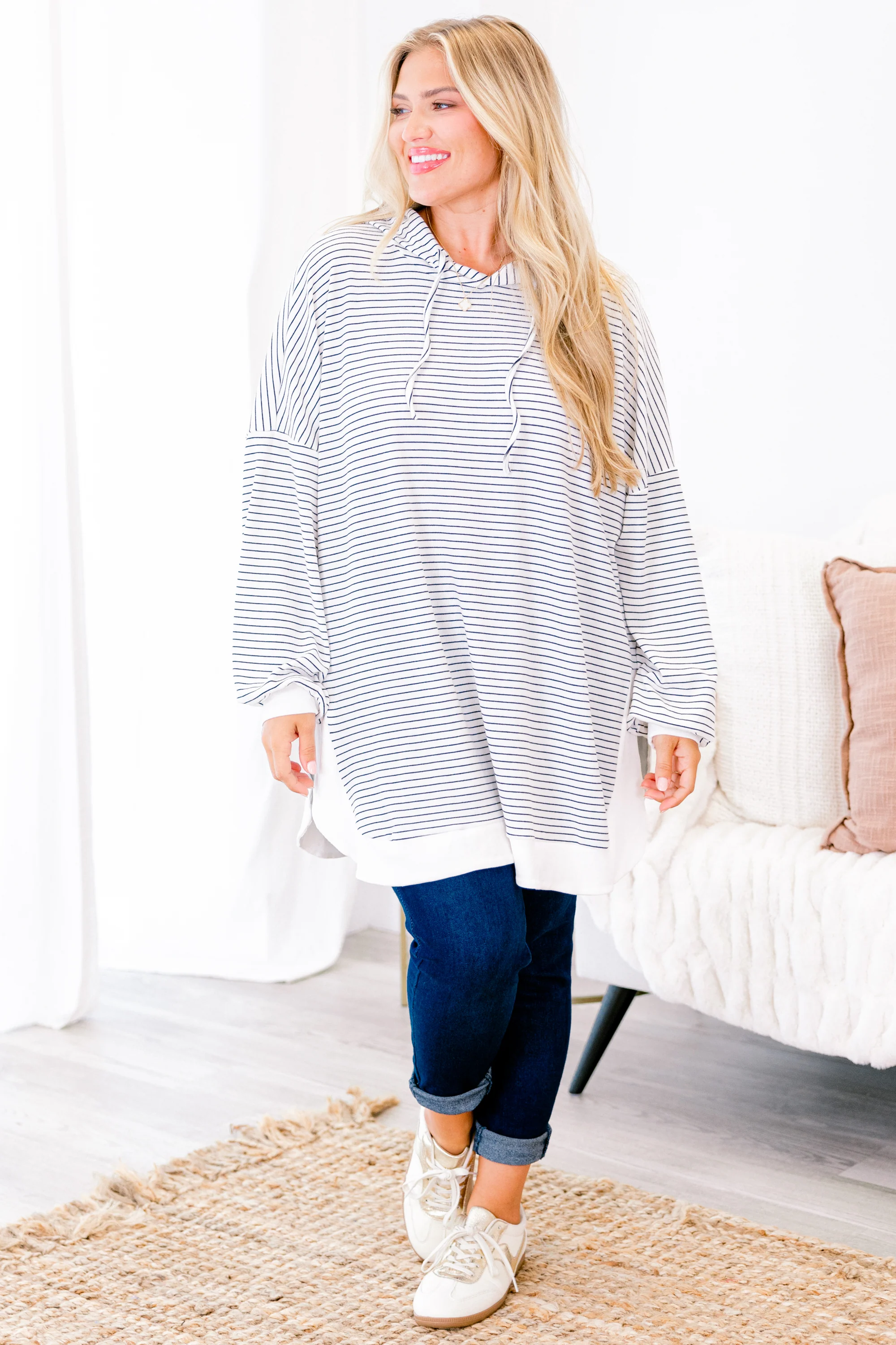 Don't Fall Tonight Hoodie, White - Weilaico