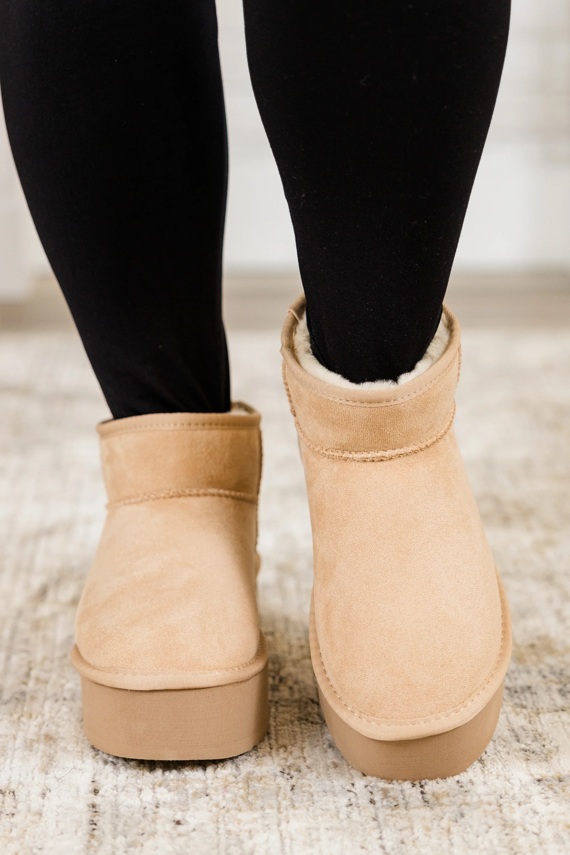 Cozy In Comfort Booties, Oatmeal - Weilaico