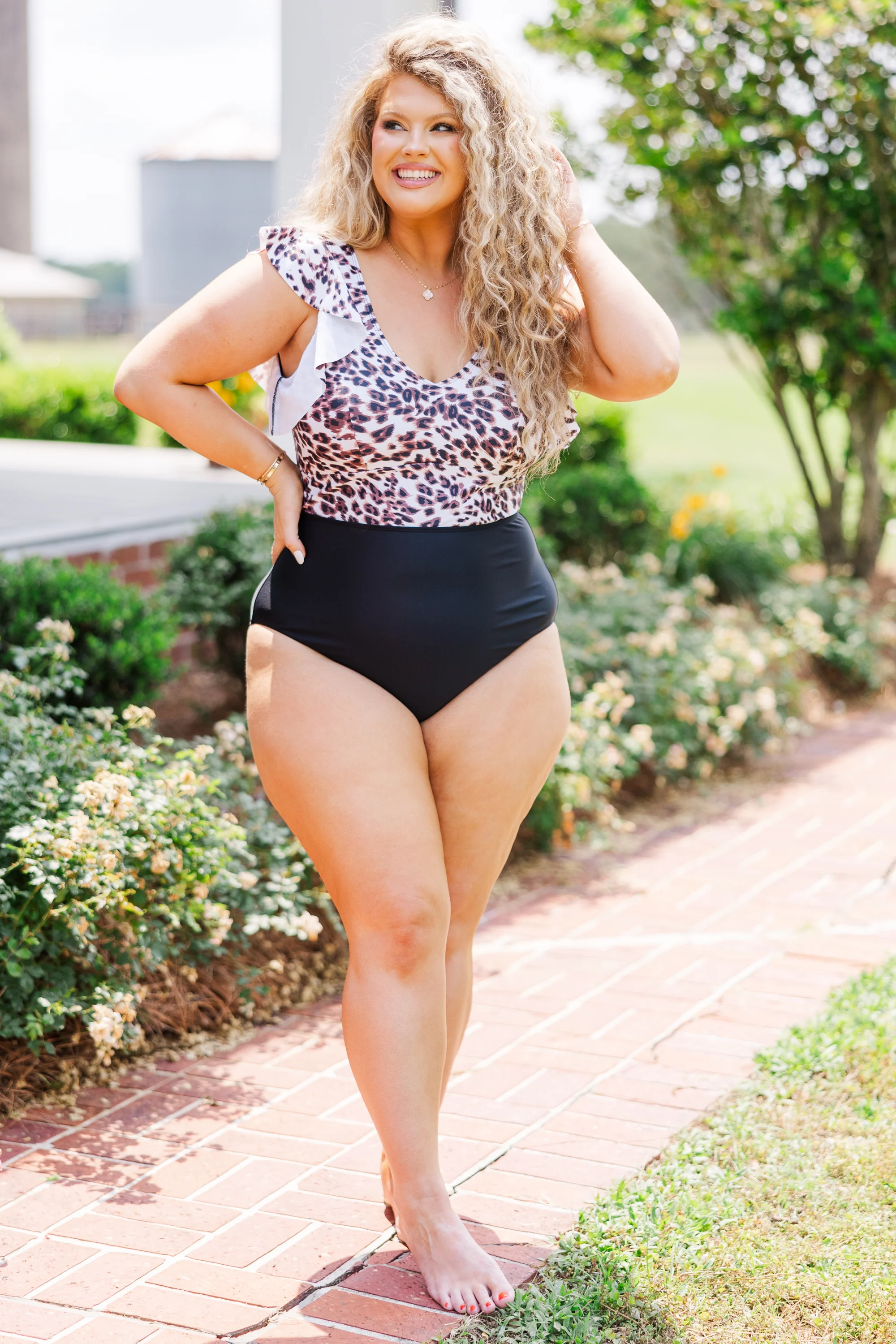 Spending My PTO Swimsuit, Snow Leopard - Weilaico