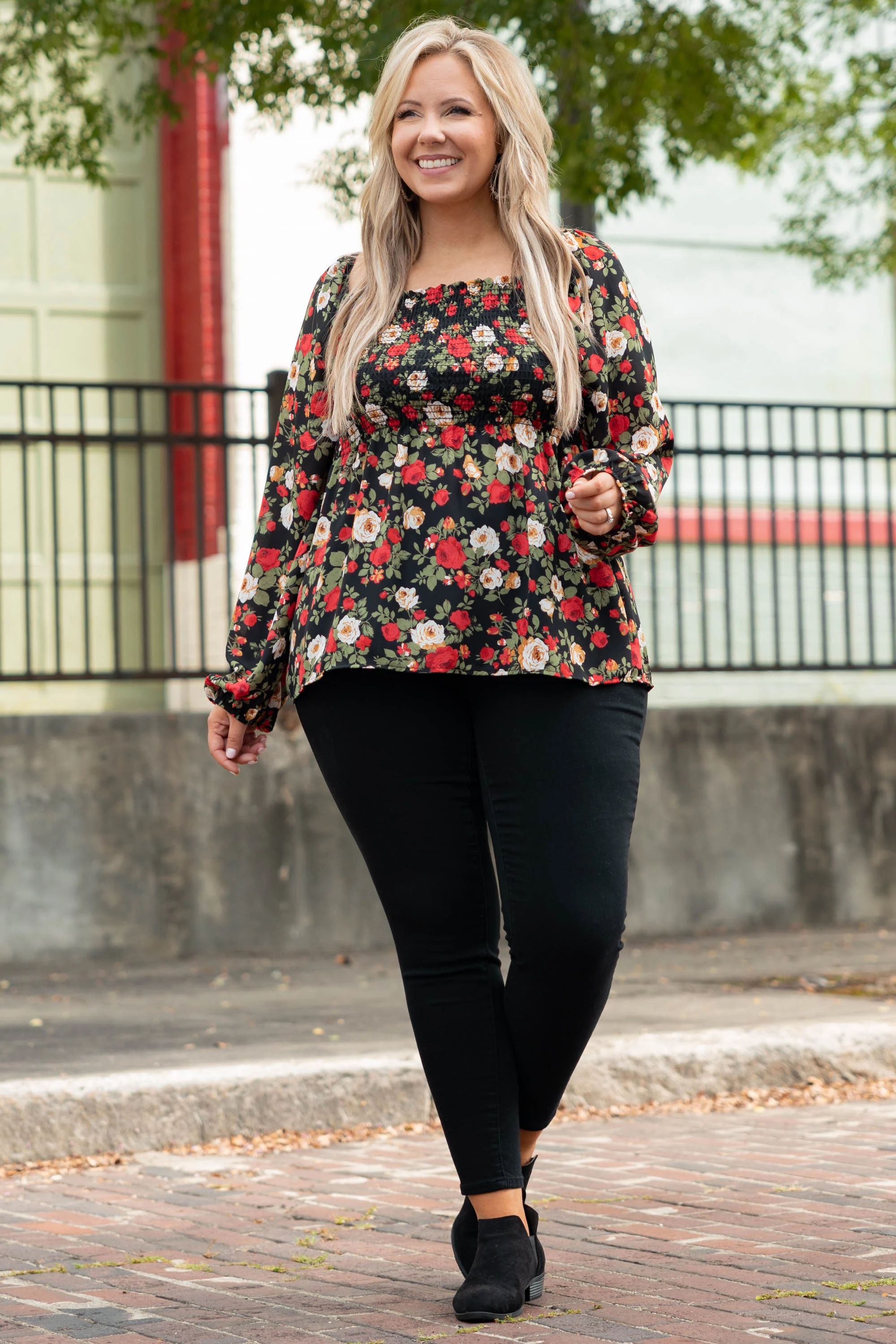 Busy Night Out Blouse, Red-Mustard - Weilaico