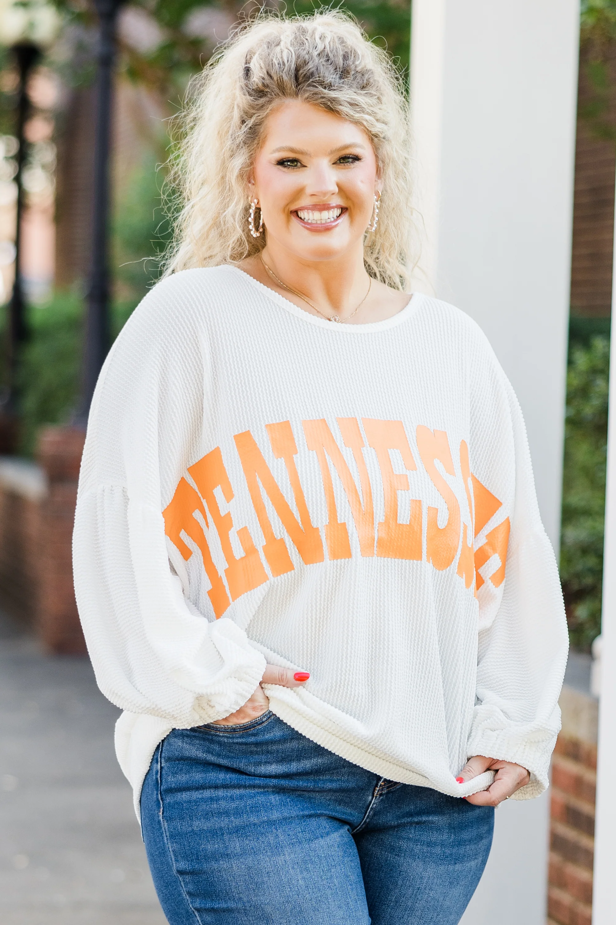 Volunteer Puff Top, Off-White - Weilaico