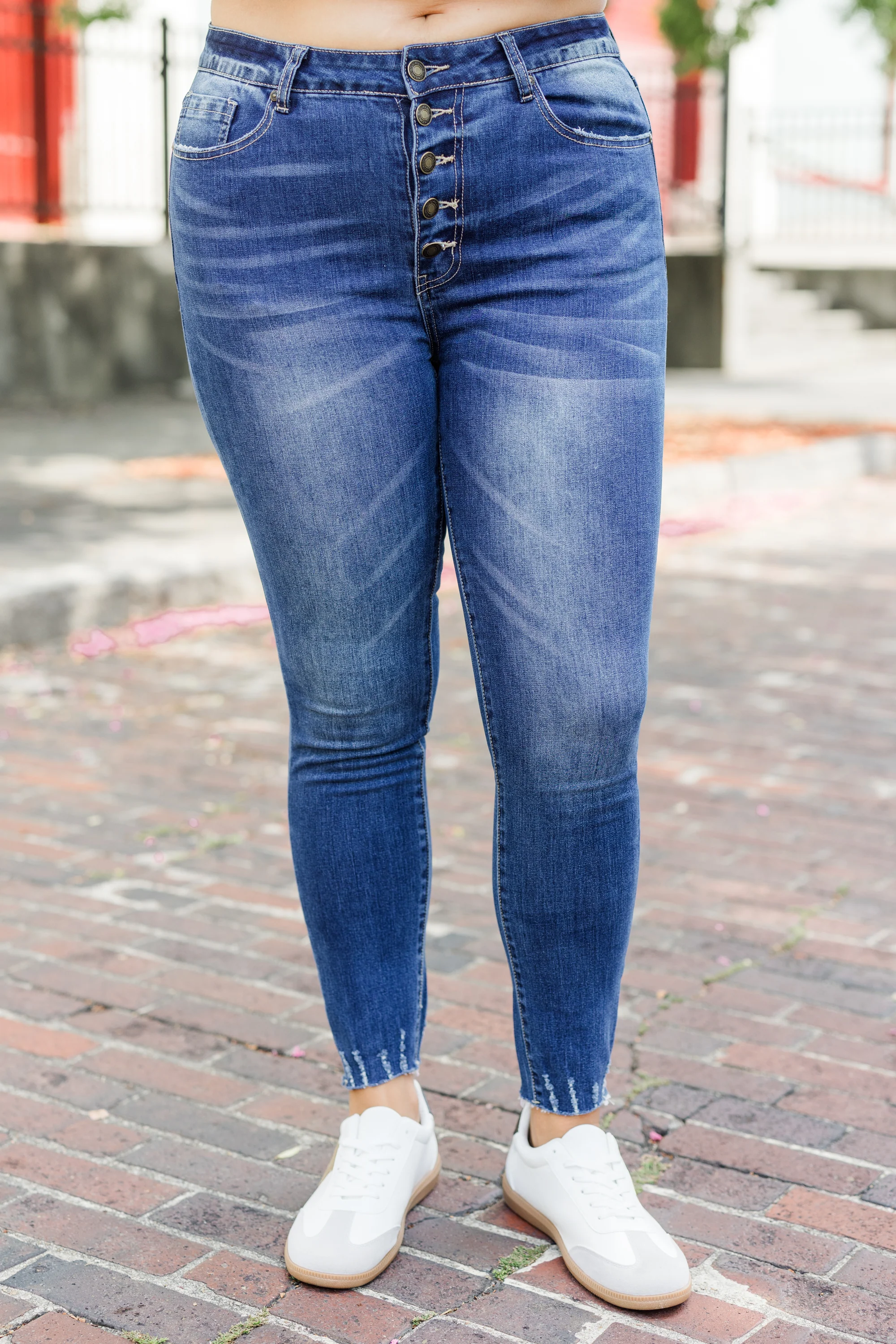 All For The Best Jeans, Dark Wash - Weilaico