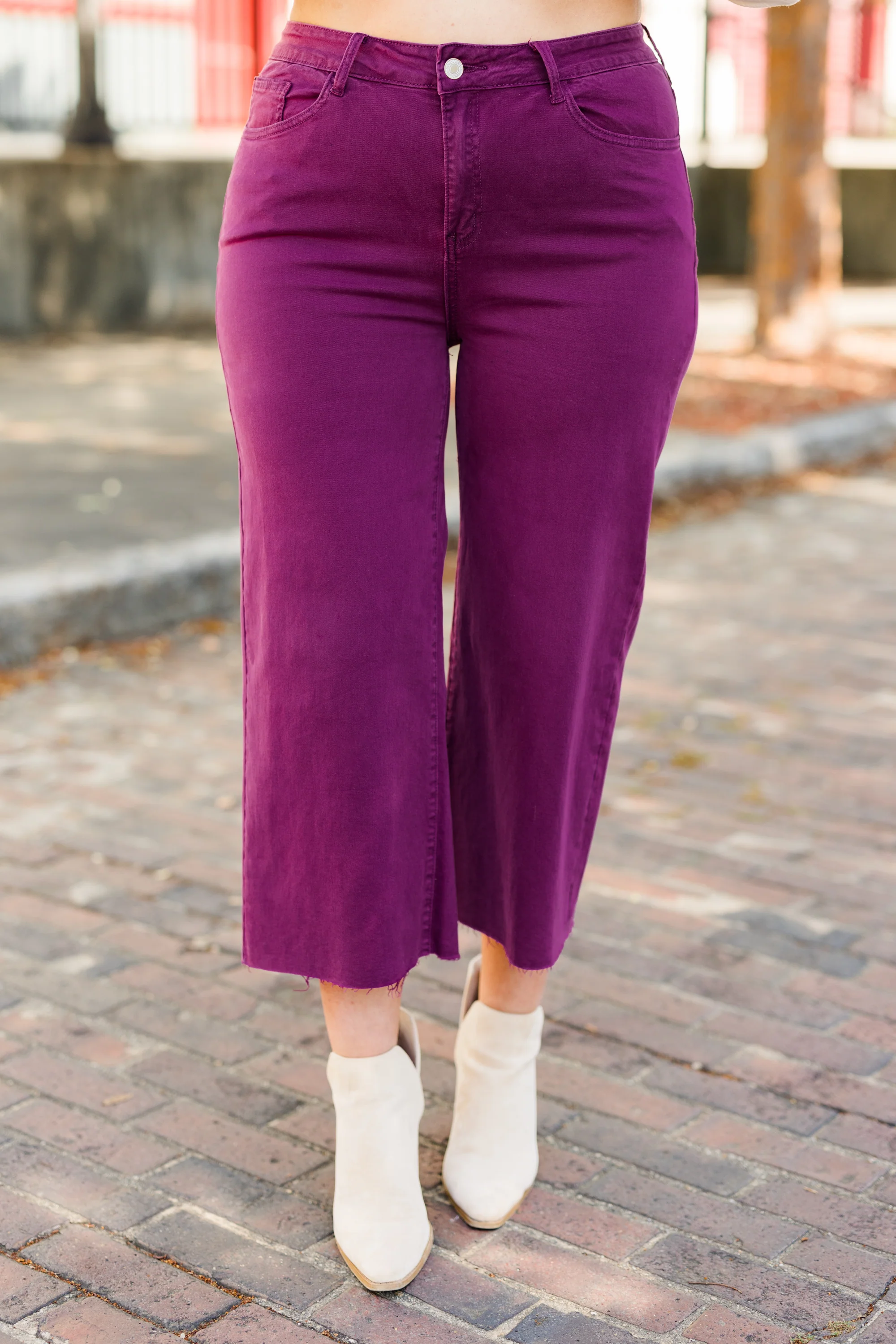 Forever Daydreaming Jeans, Plum - Weilaico