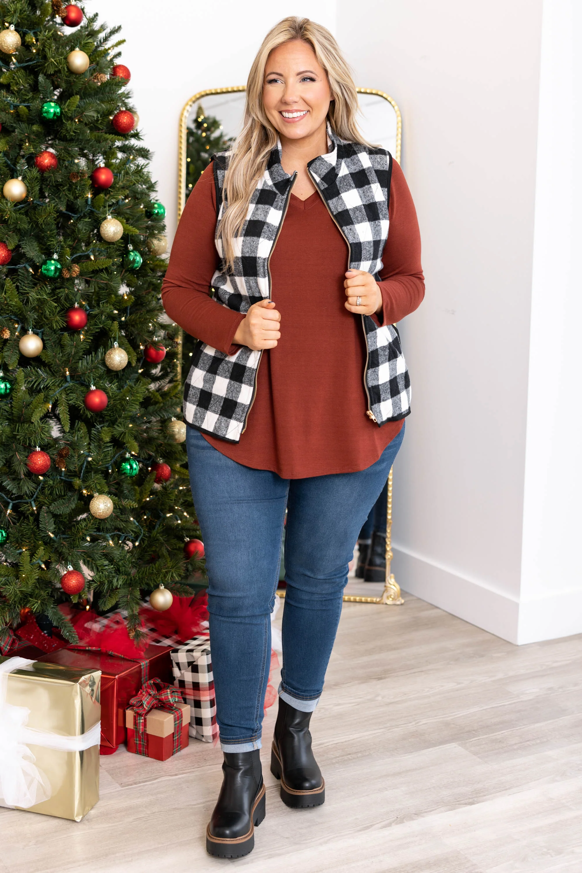 It's That Time Of Year Vest, Ivory Combo - Weilaico