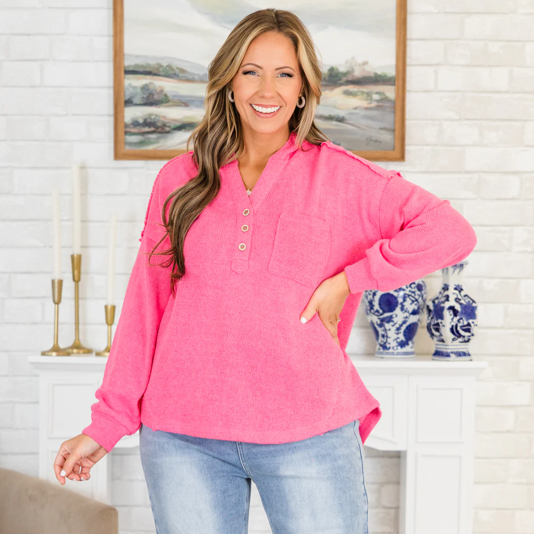 Retreat Pullover, Pink - Weilaico