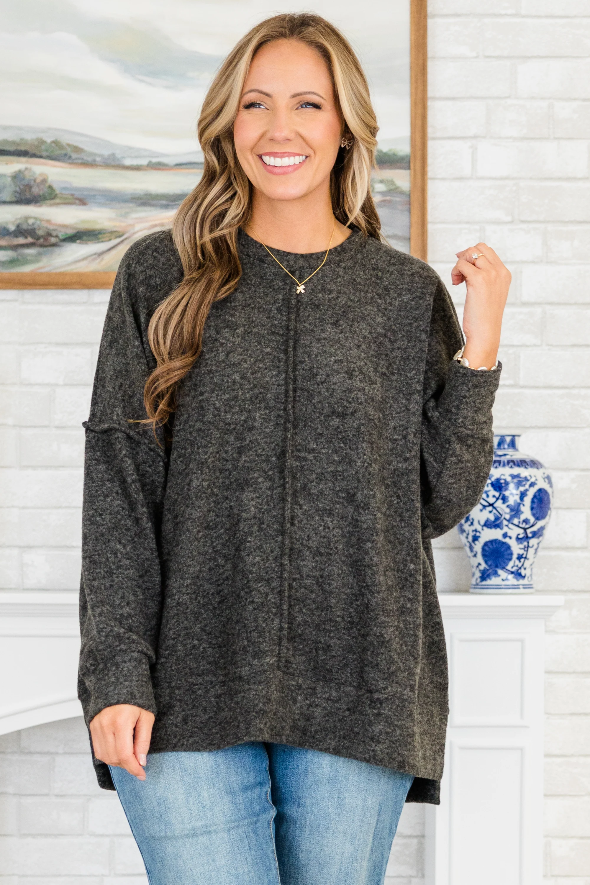 So Comfy Sweater, Black - Weilaico