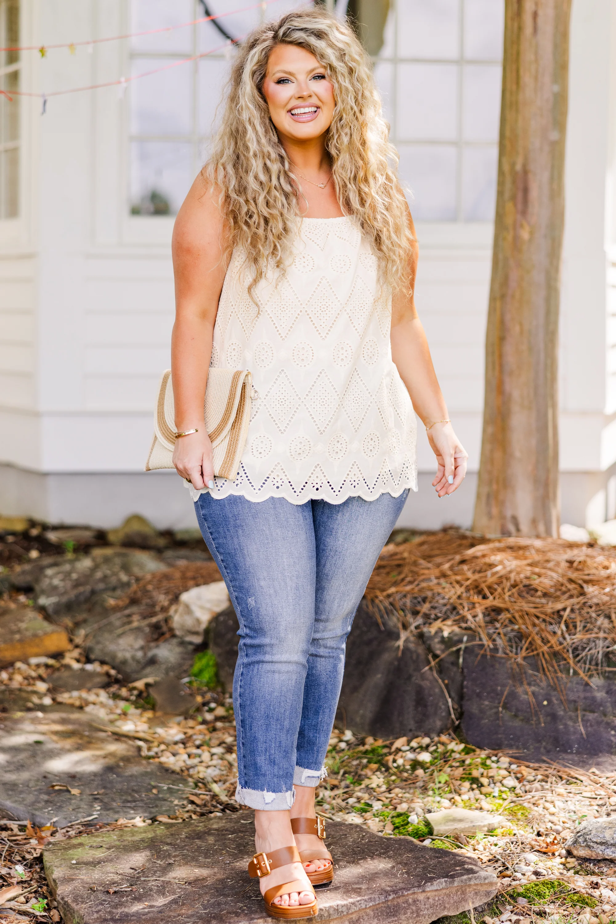 Full Of Happiness Tank, Natural - Weilaico