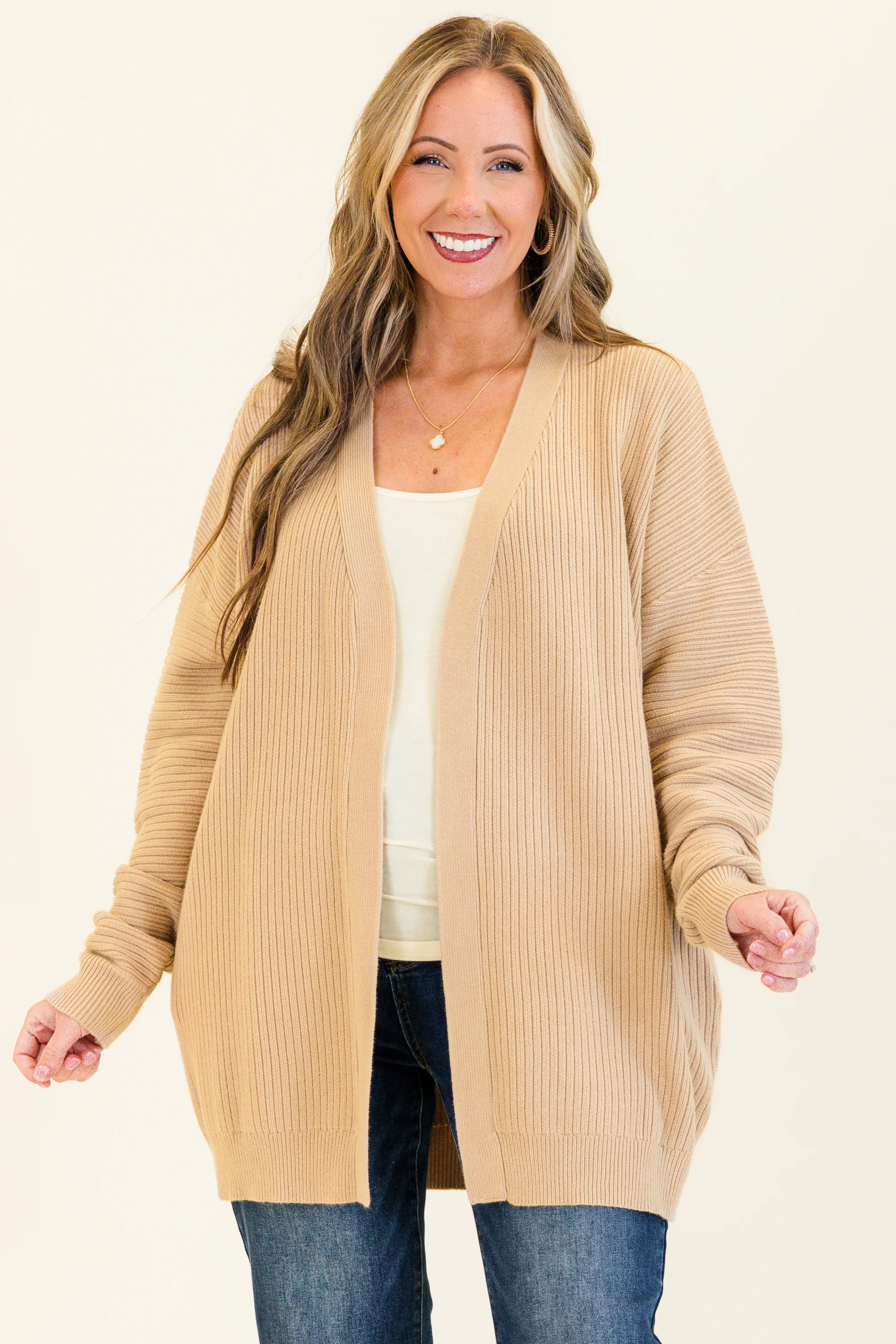 What You Imagine Cardigan, Taupe - Weilaico