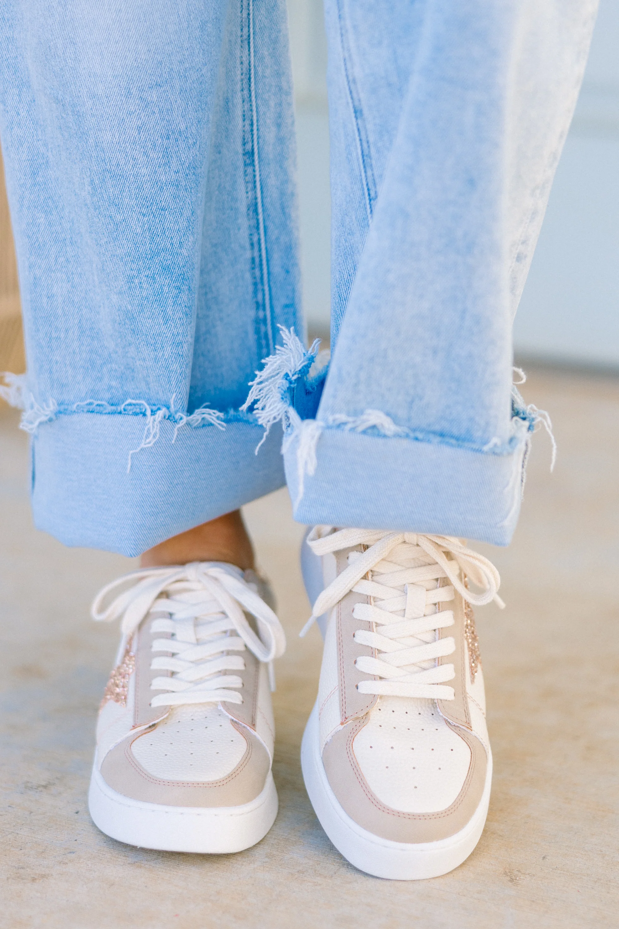 Take The Chance Sneakers, Gold - Weilaico