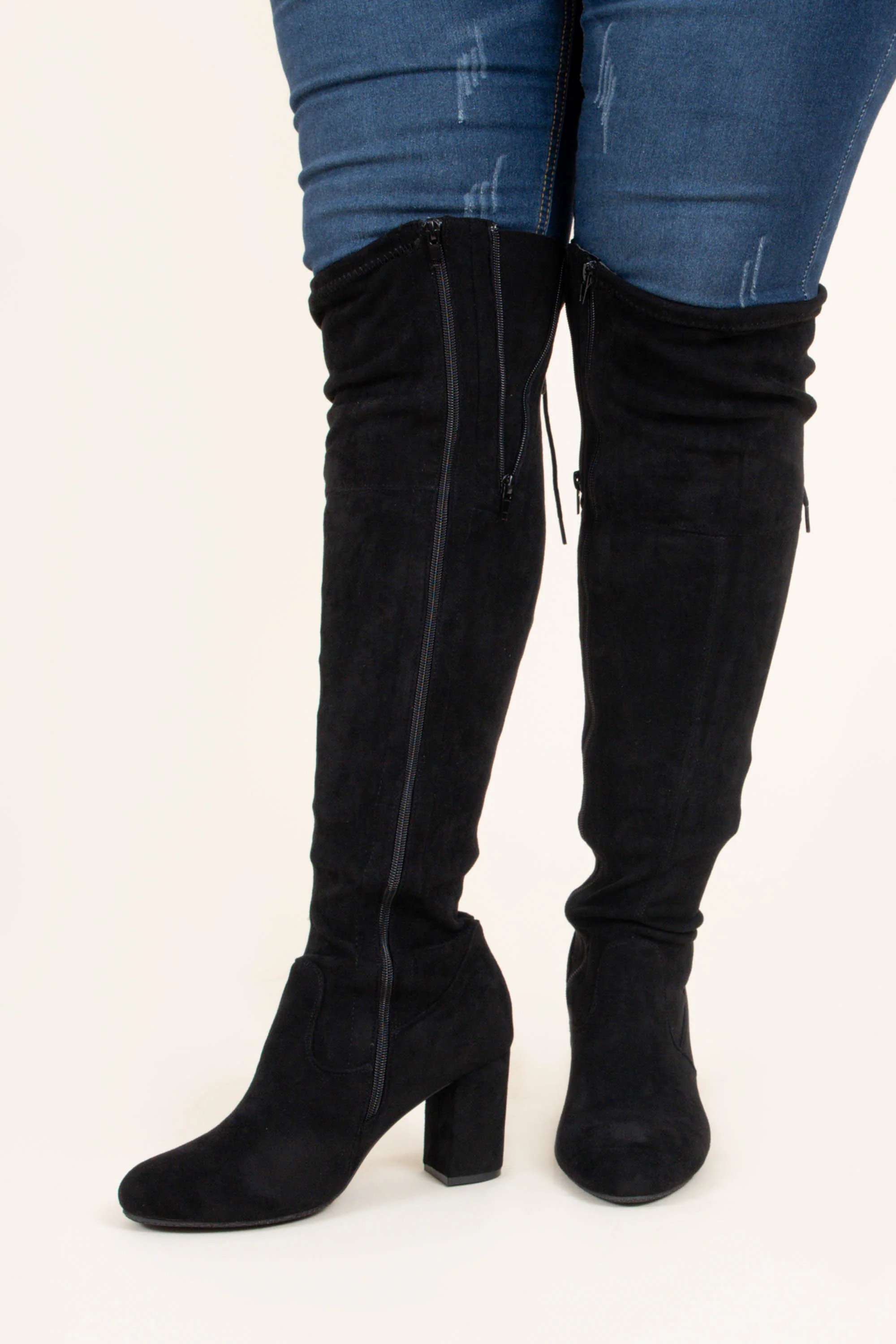 Slaying Suede Boots, Black - Weilaico