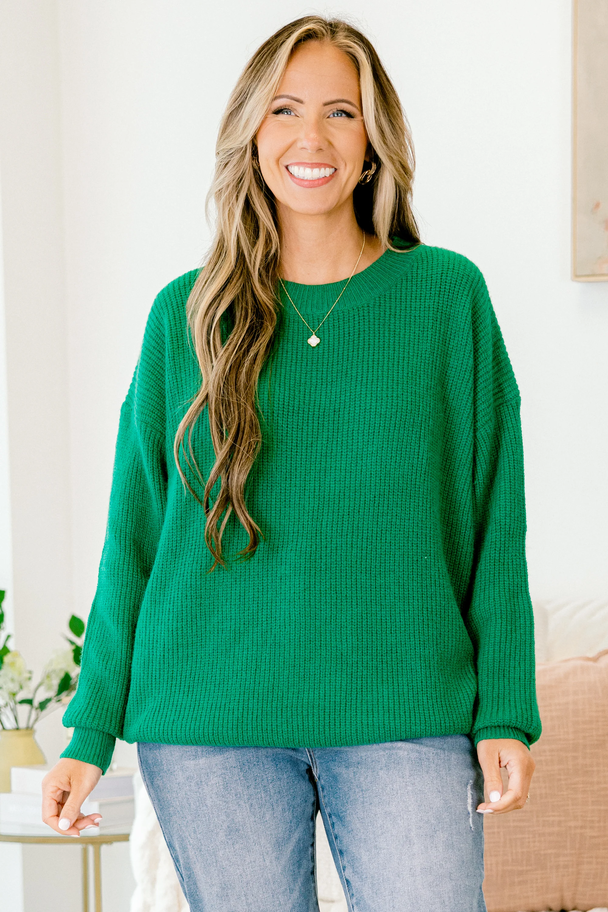 Fairy Floss Sweater, Green - Weilaico