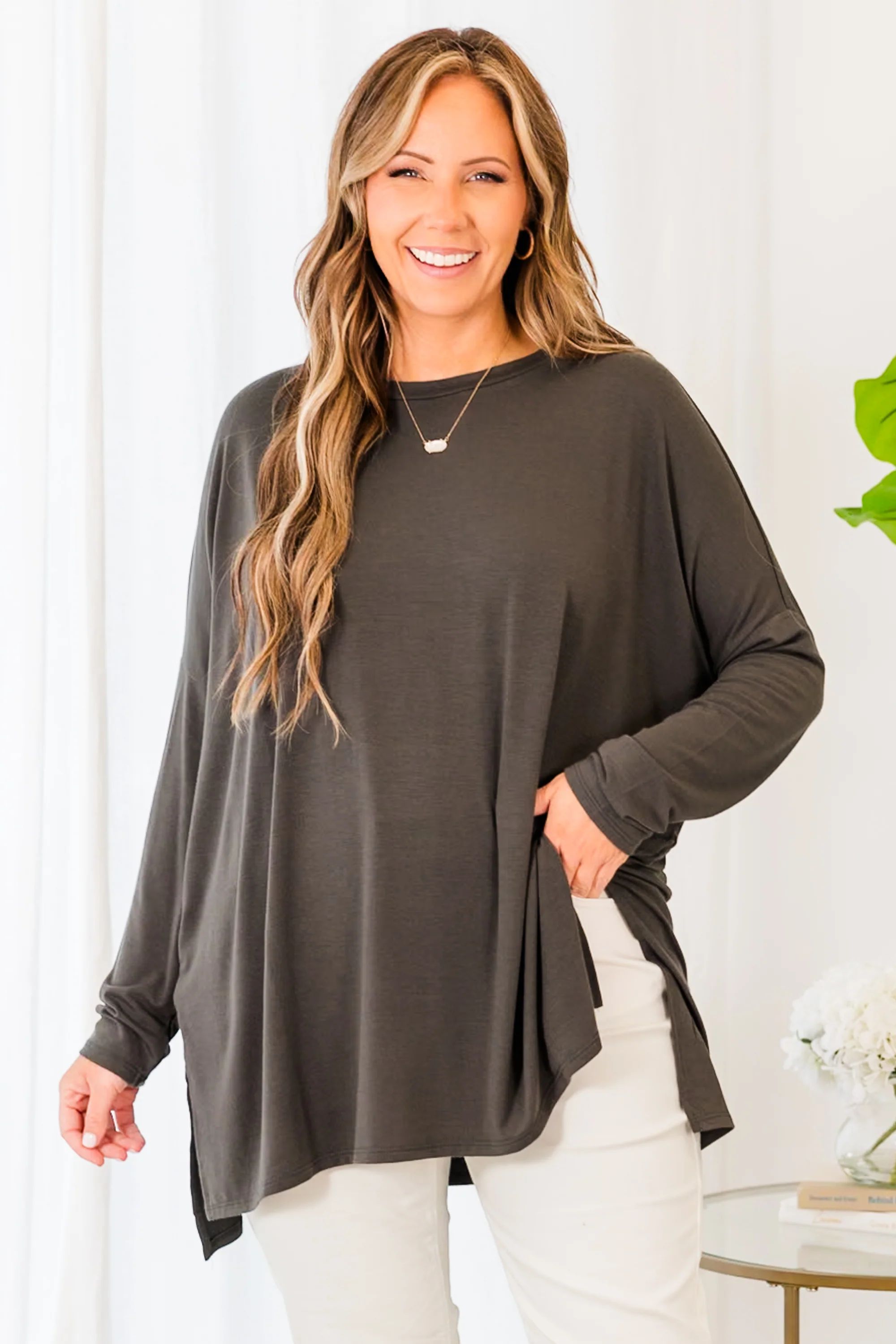 Time Well Spent Top, Ash Grey - Weilaico