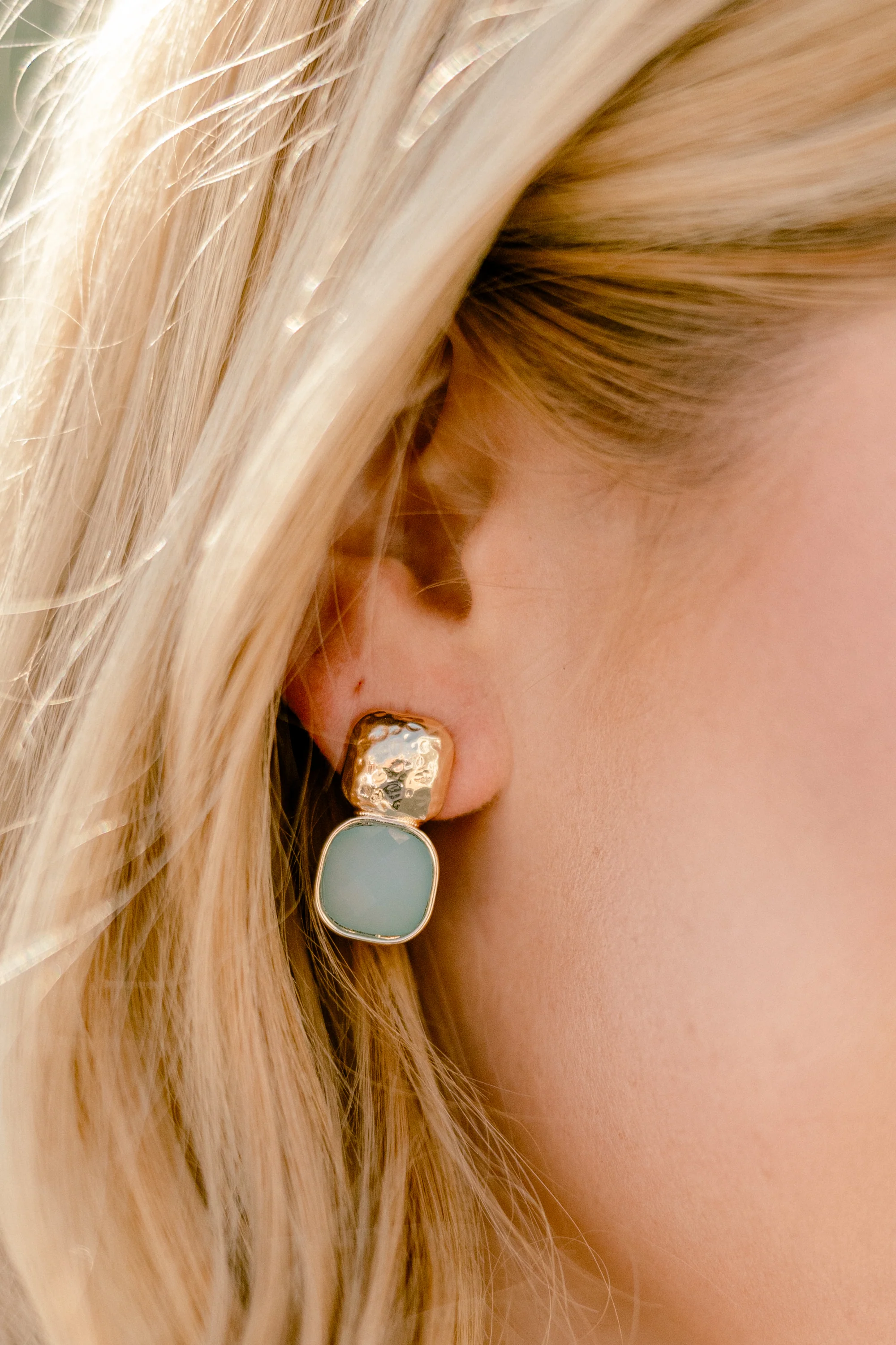 Sable Bloom Earrings, Blue - Weilaico