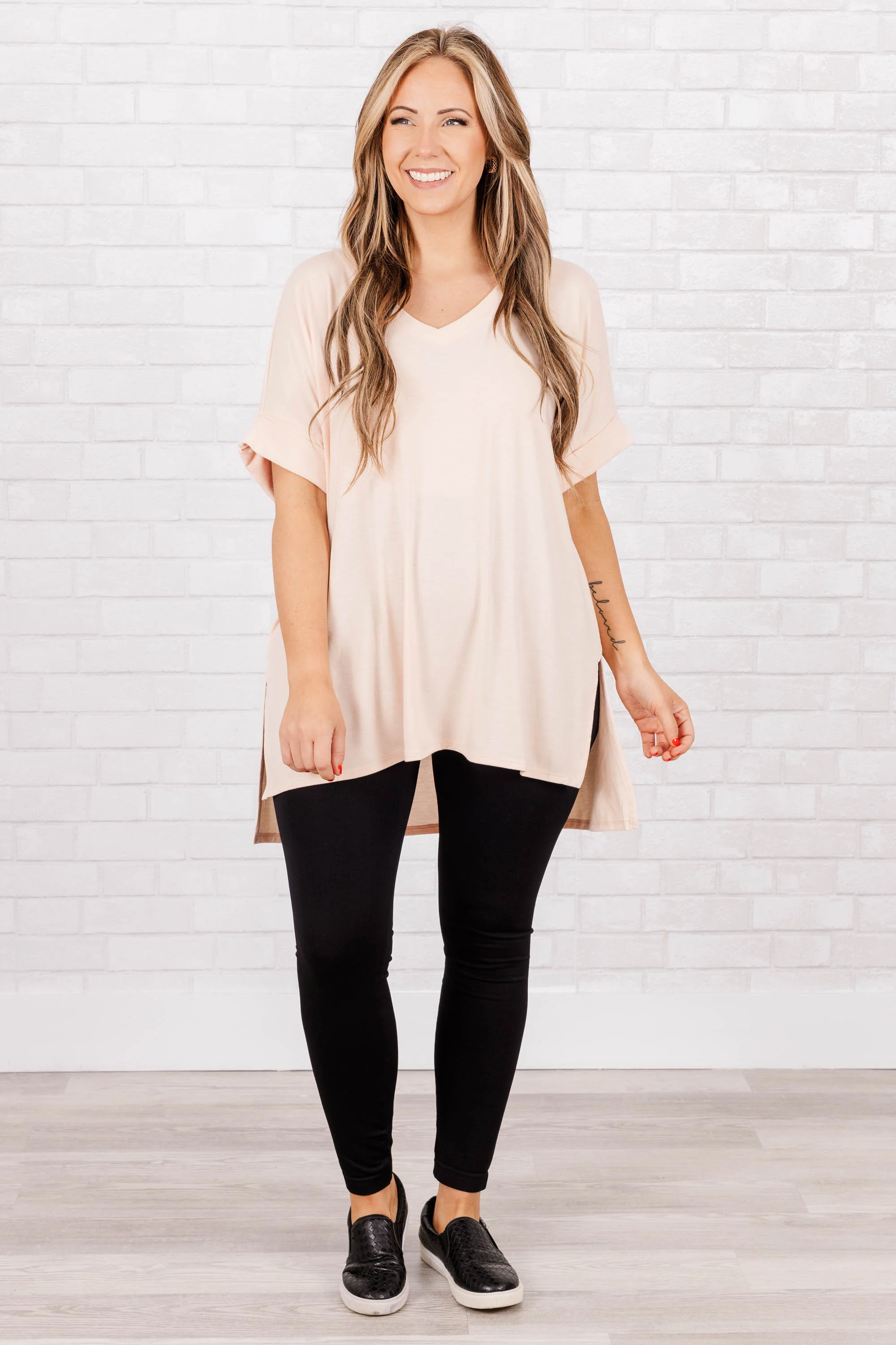 Comfy Travels Top, Light Peach - Weilaico