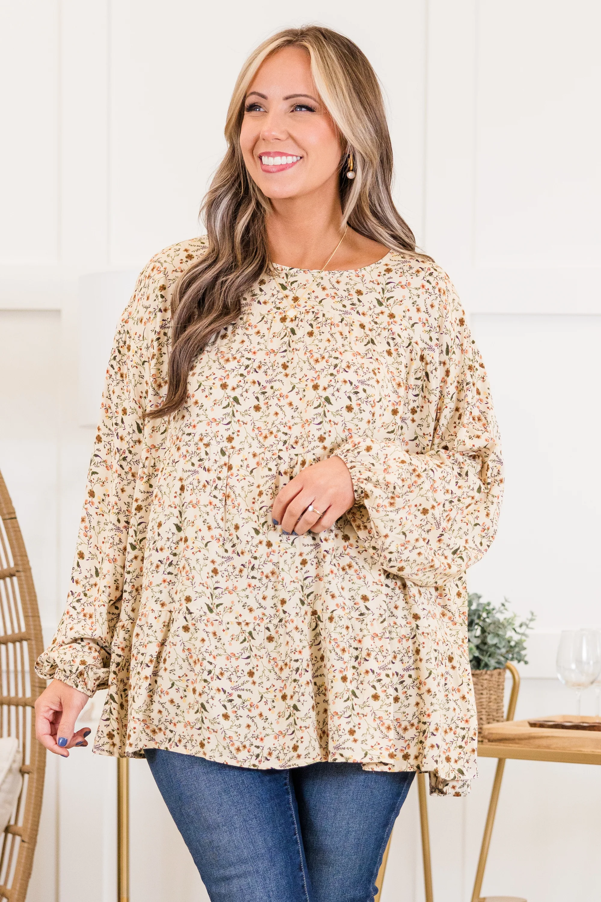 Anytime Now Top, Ivory - Weilaico