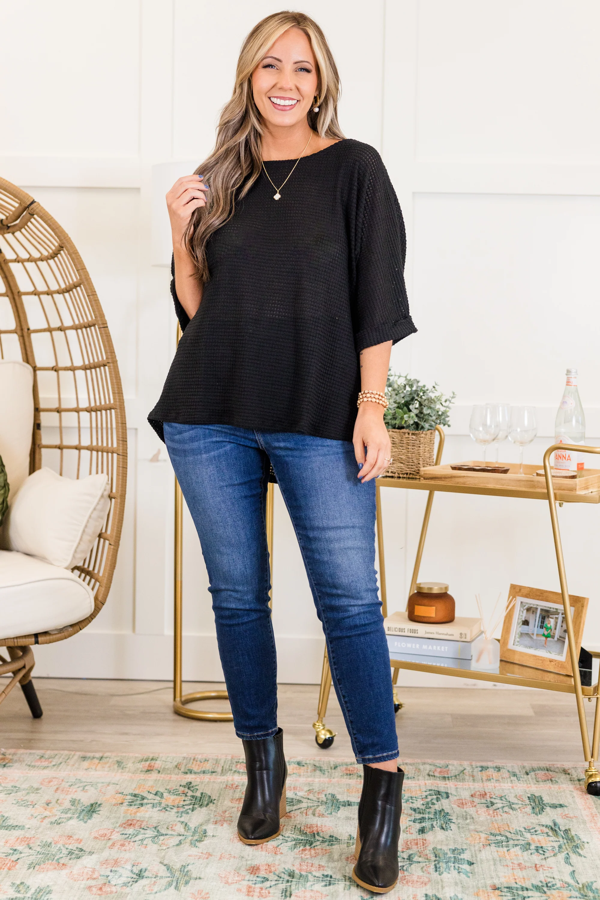 Hurry Along Top, Black - Weilaico