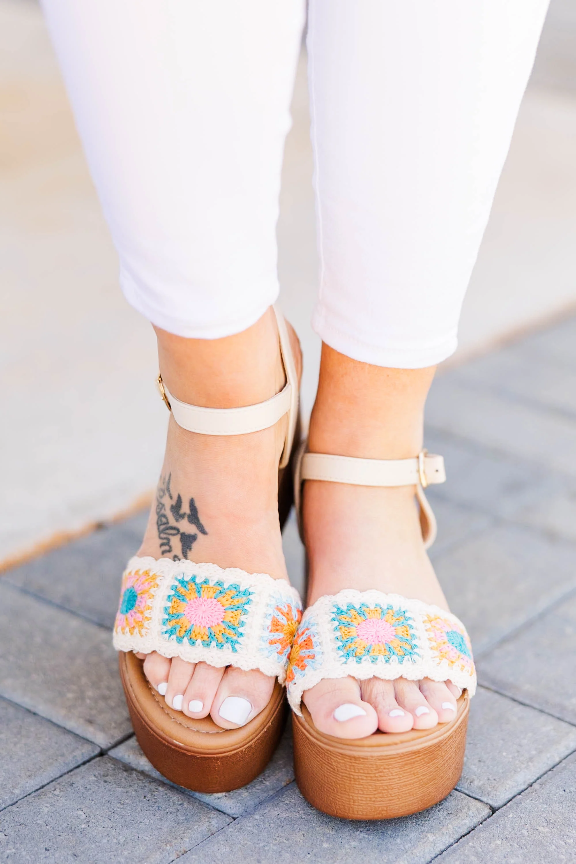 Crochet Away Wedges, Beige - Weilaico