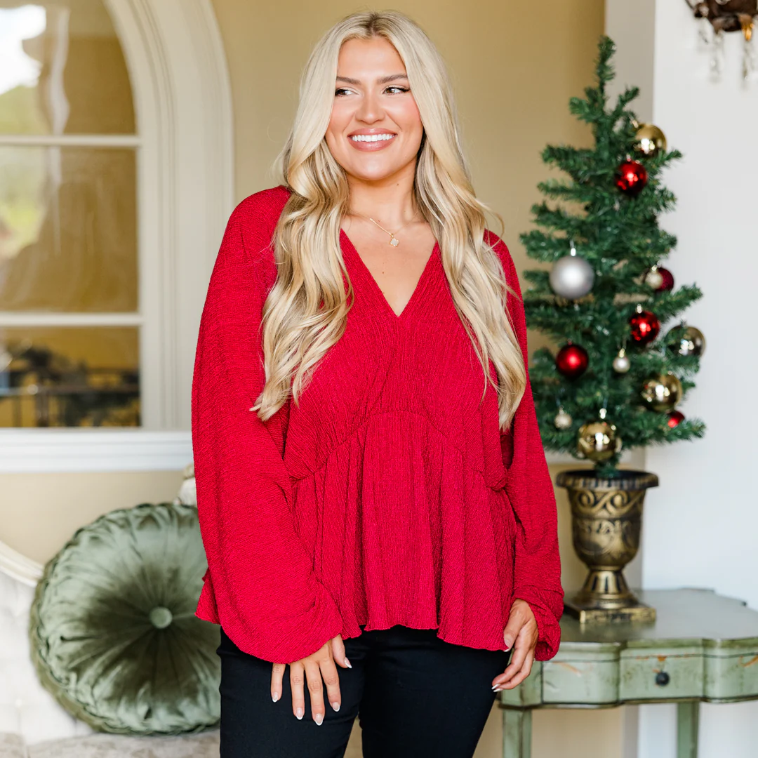 Meet Me At Our Spot Top, Red - Weilaico