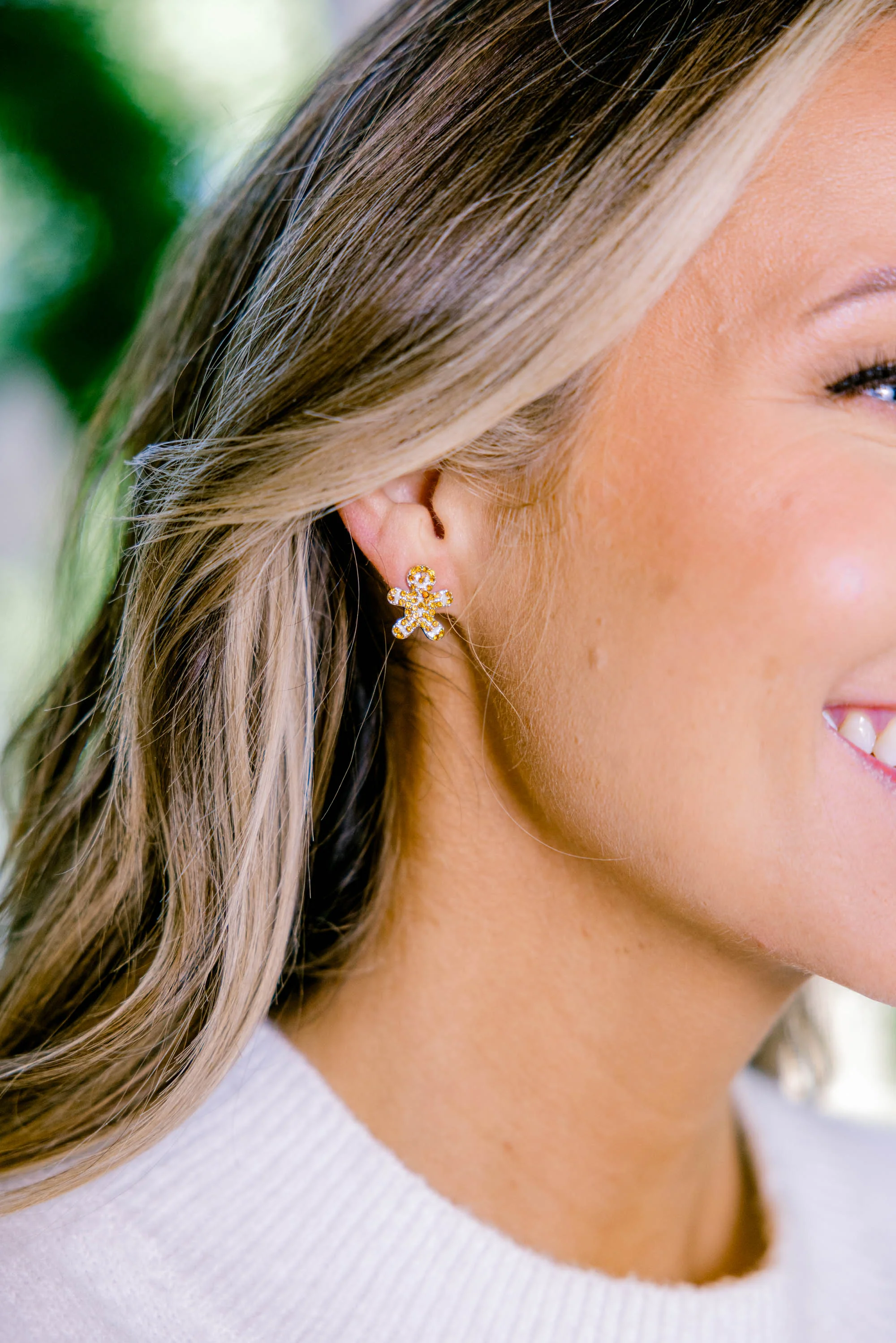 My Friend The Gingerbread Studs, Brown - Weilaico