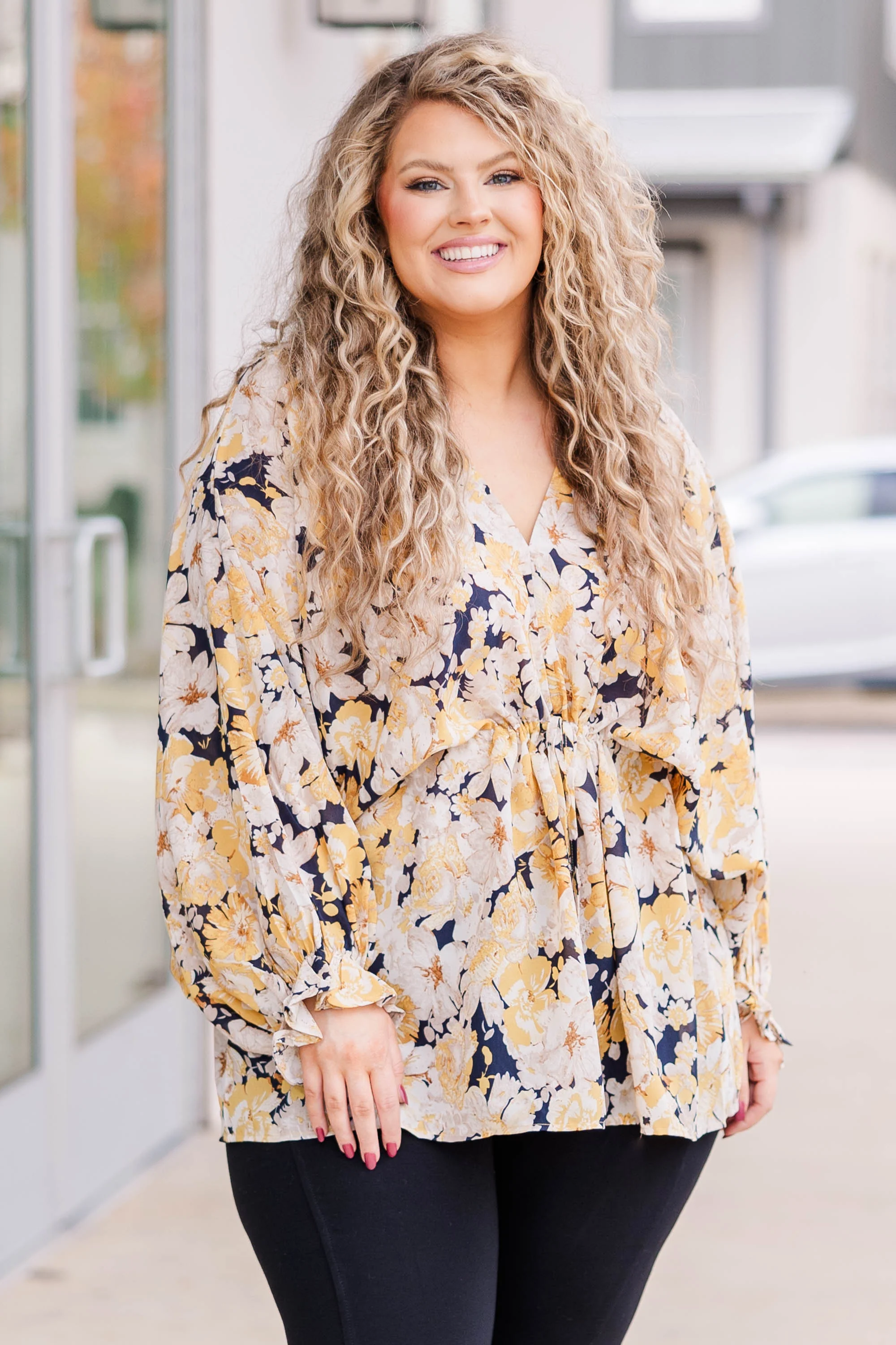 Dream of Yellow Flowers Top, Gold - Weilaico