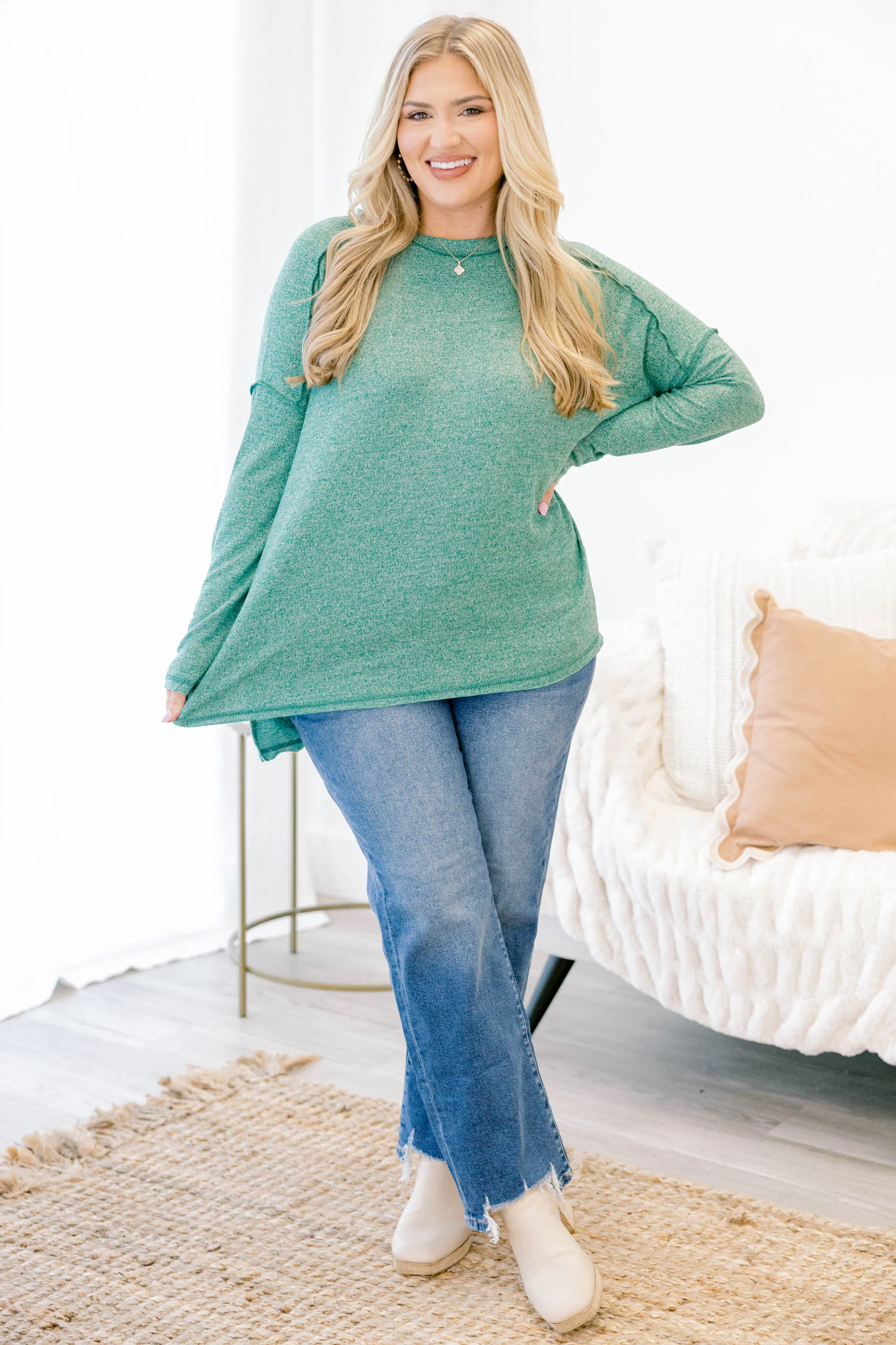 Like It's Nothing Top, Dark Green - Weilaico