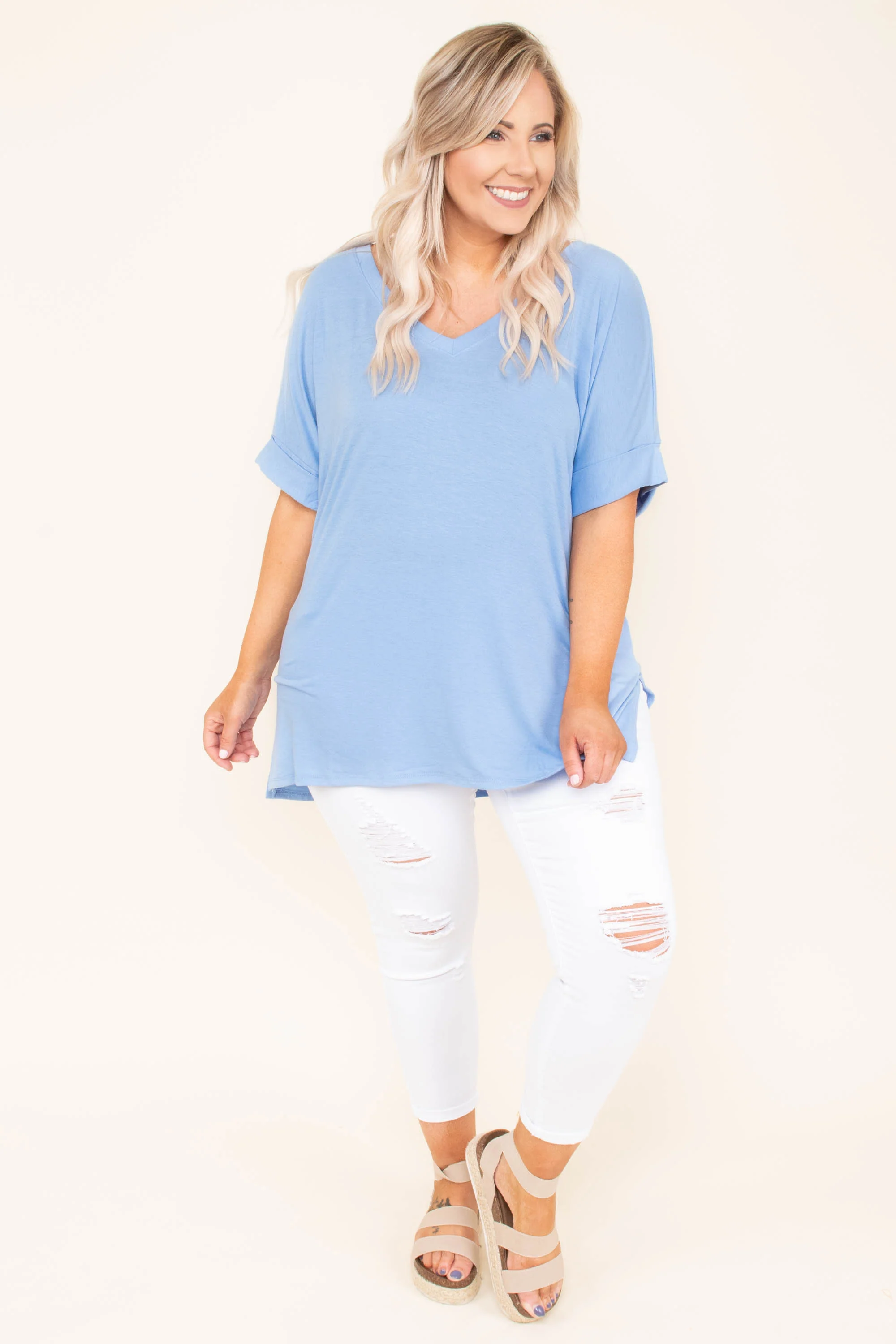 Comfy Travels Top, Spring Blue - Weilaico