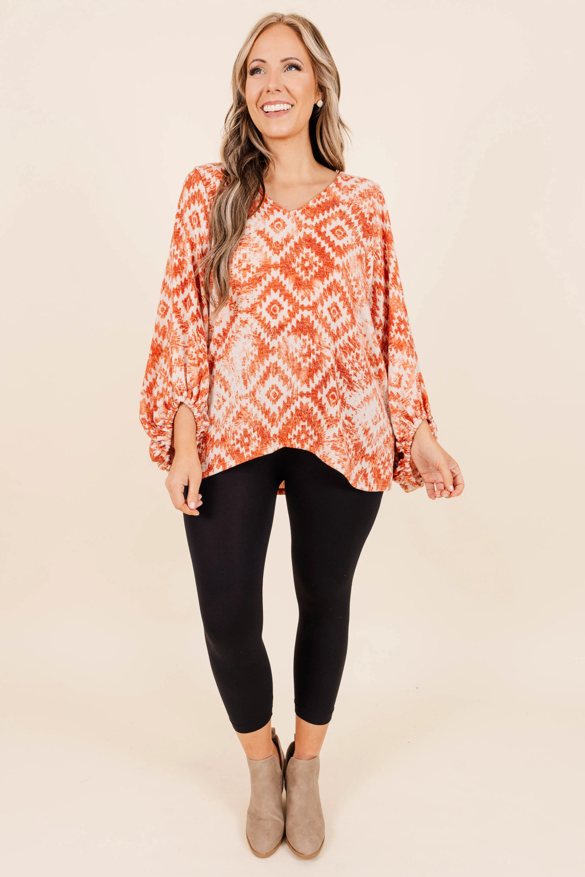 Ceramic Homes Top, Rust - Weilaico