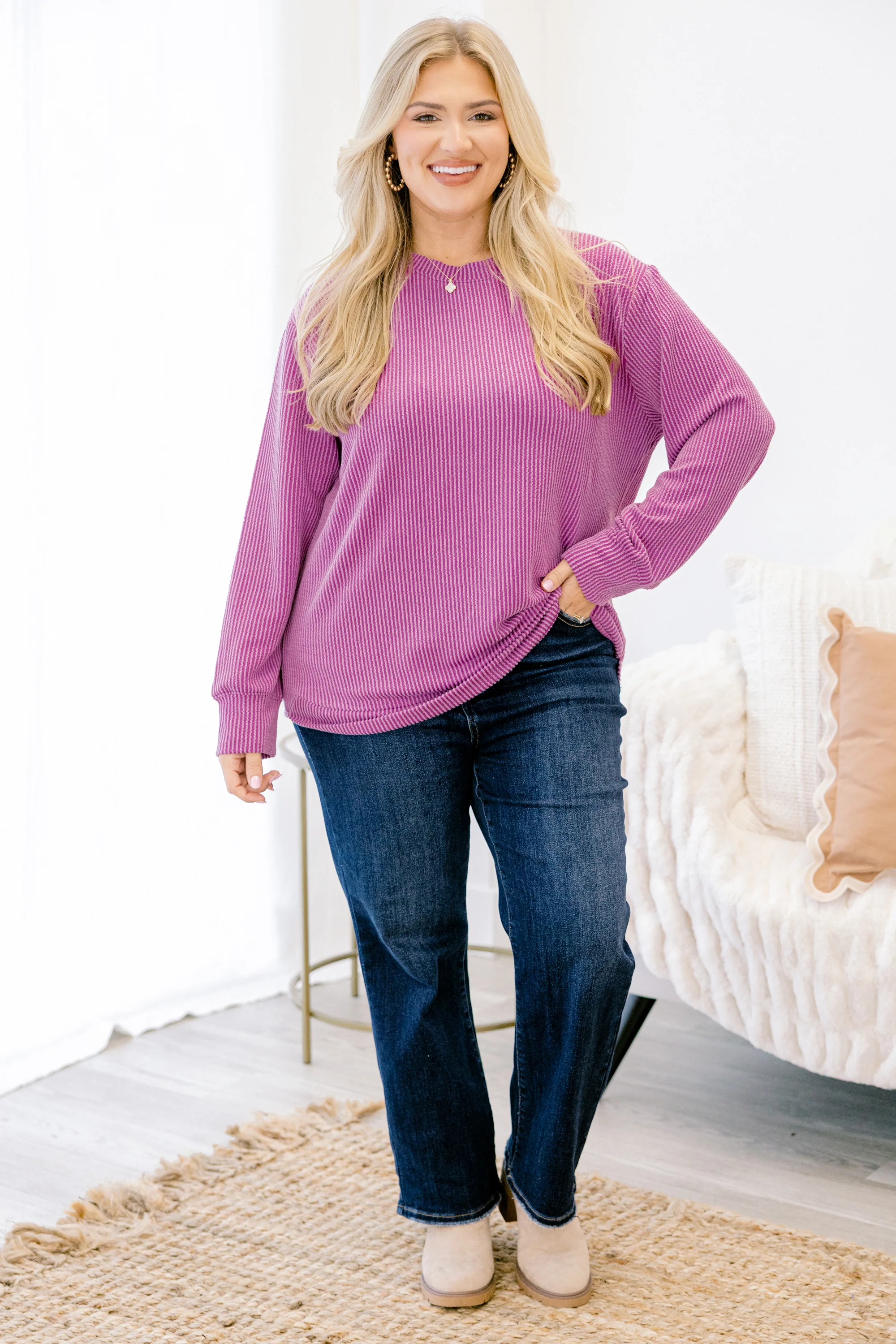 Come Back Around Top, Light Plum - Weilaico