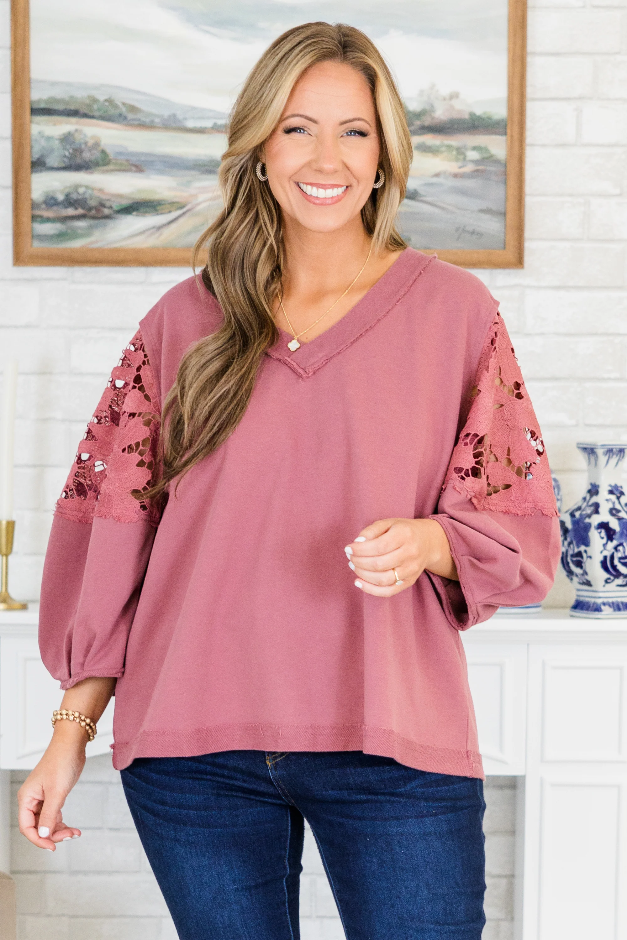 Time Is Wasted Sweatshirt, Washed Mauve - Weilaico