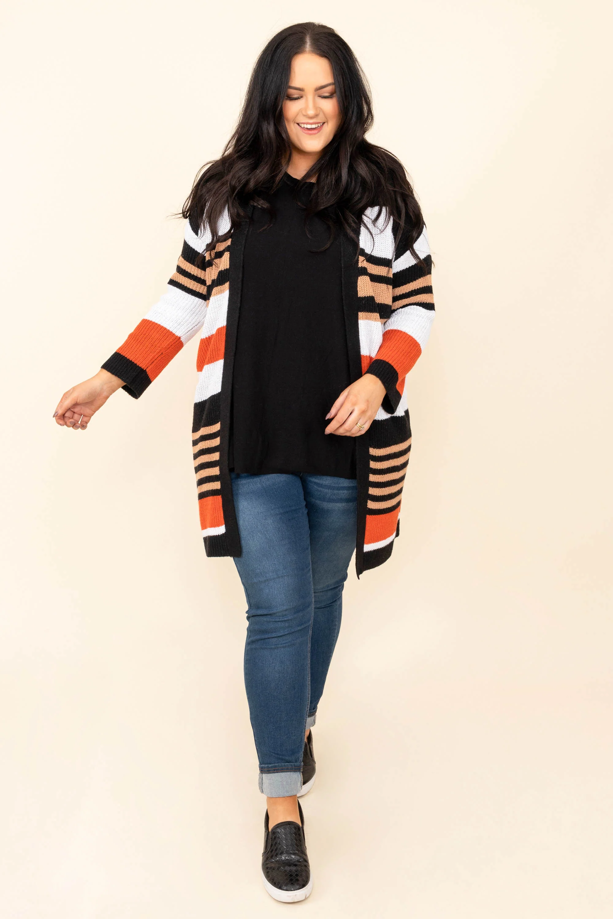 Somewhere Together Cardigan, Black - Weilaico