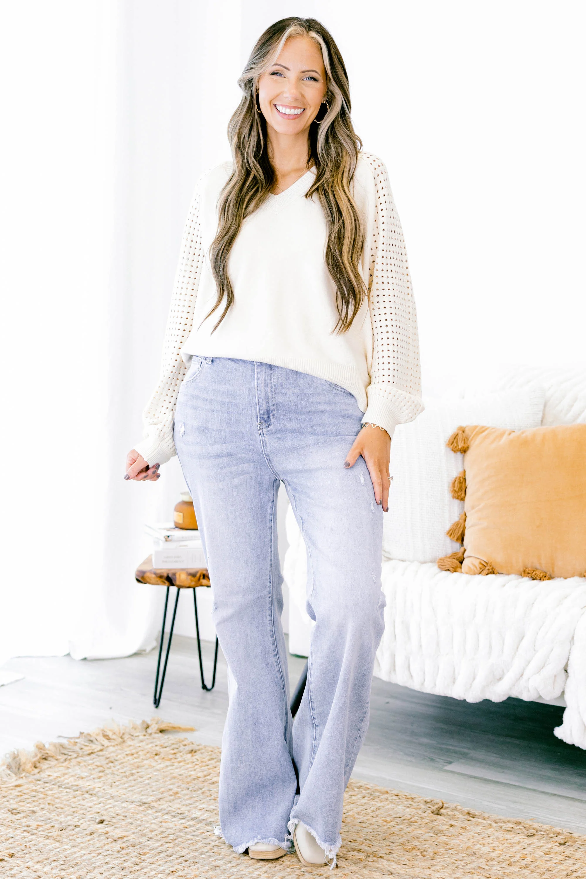 All Is Well Jeans, Light Wash - Weilaico