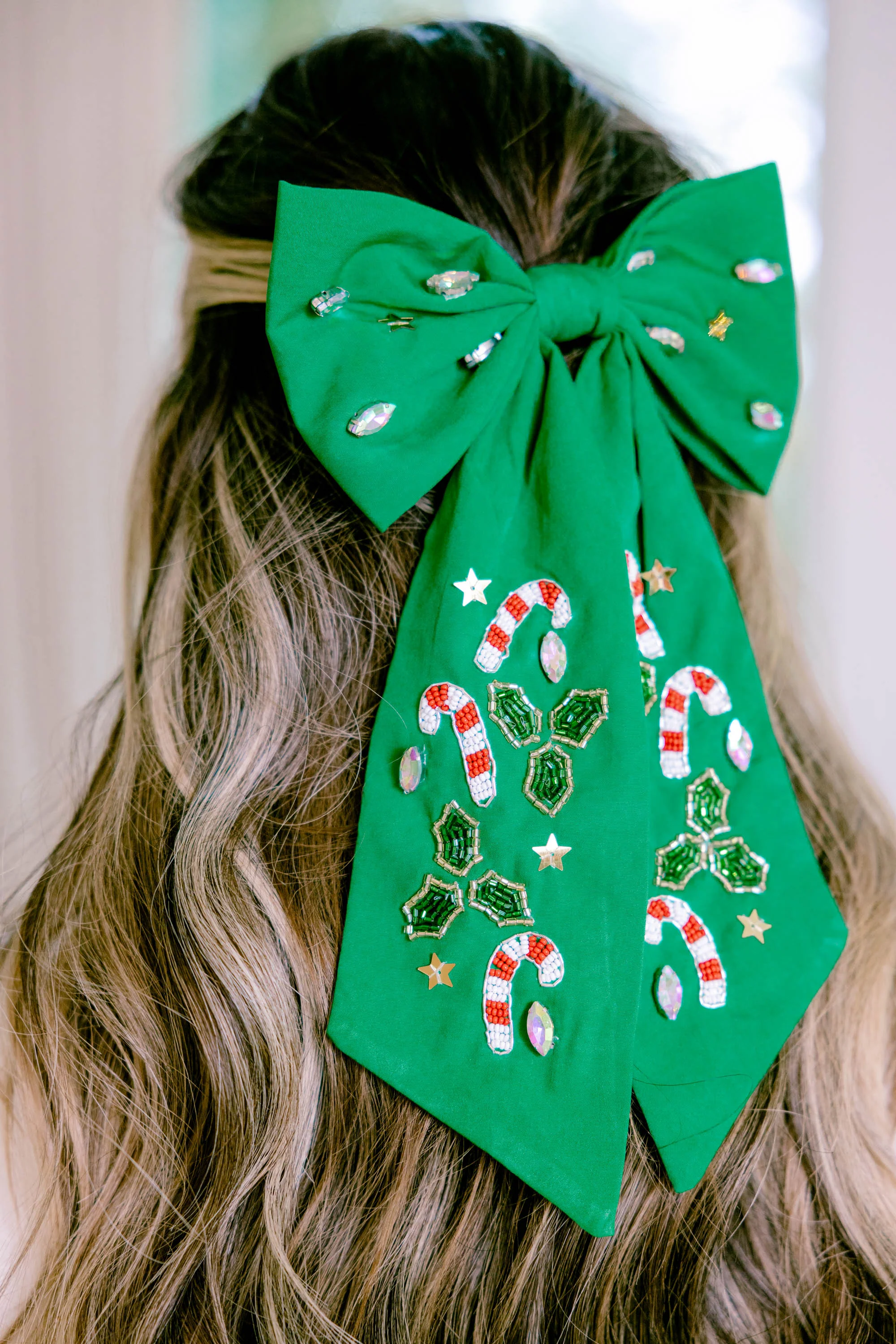 Crystal Dreams Bow, Green - Weilaico