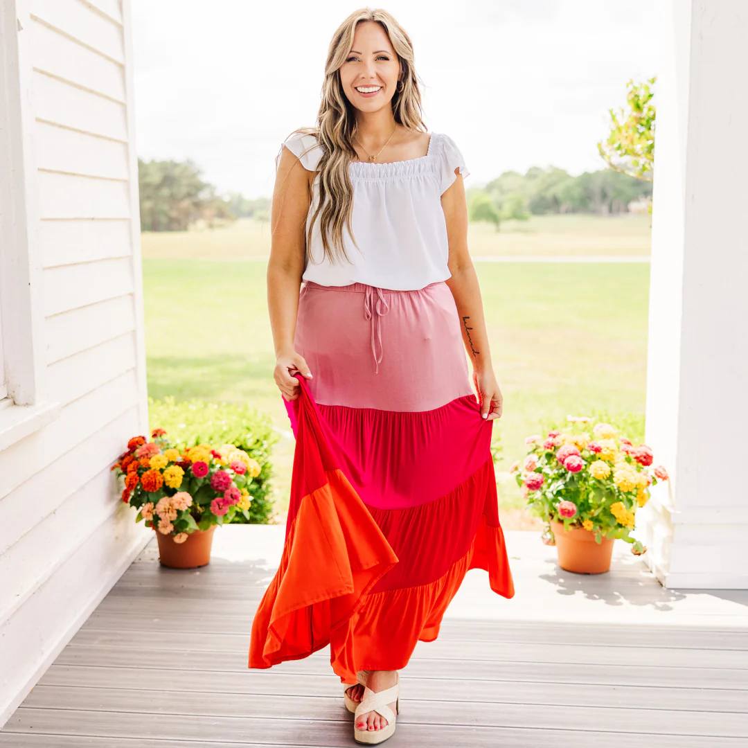 Blossom Boulevard Skirt, Pink - Weilaico