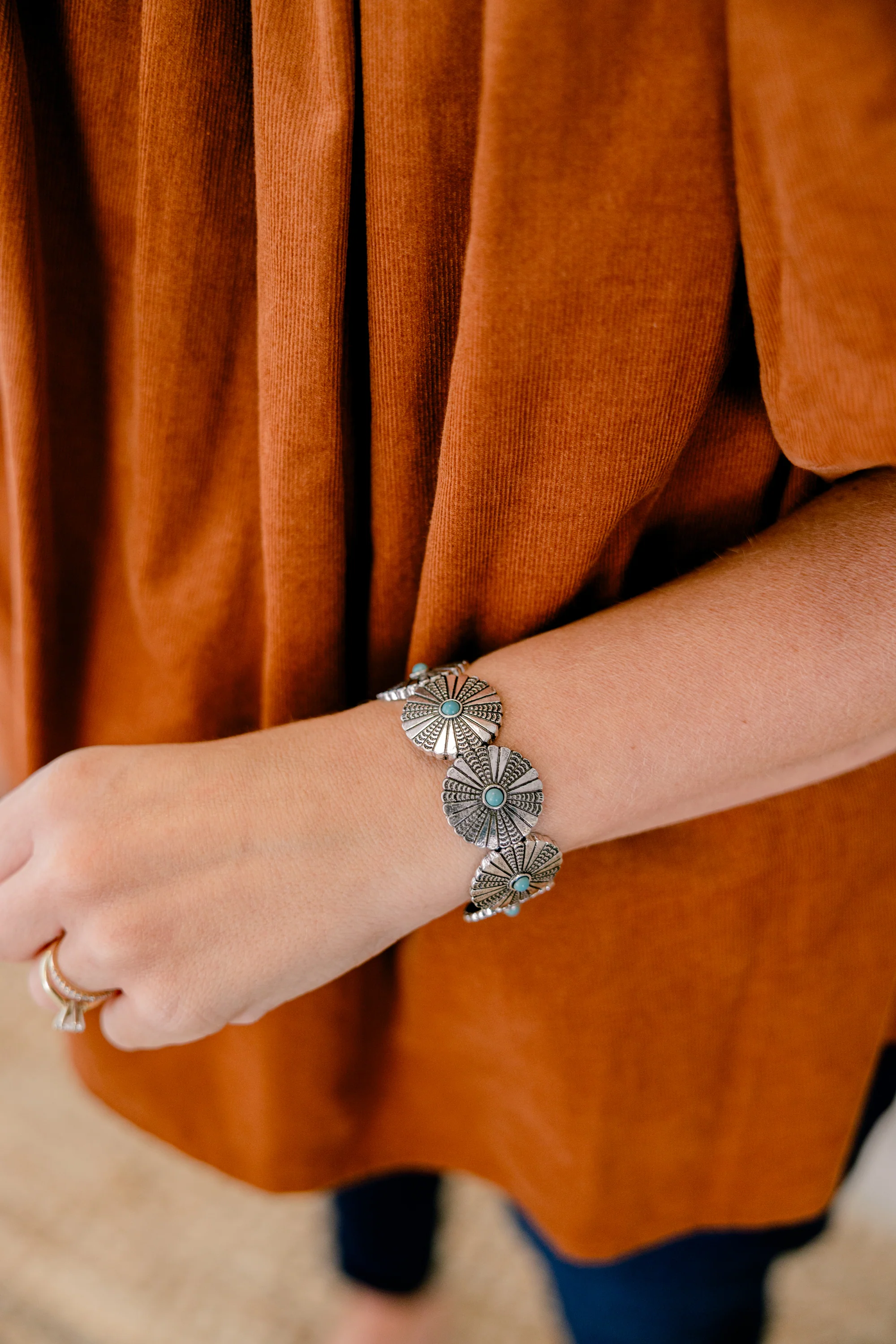 Lasso And Lace Bracelet, Turquoise - Weilaico