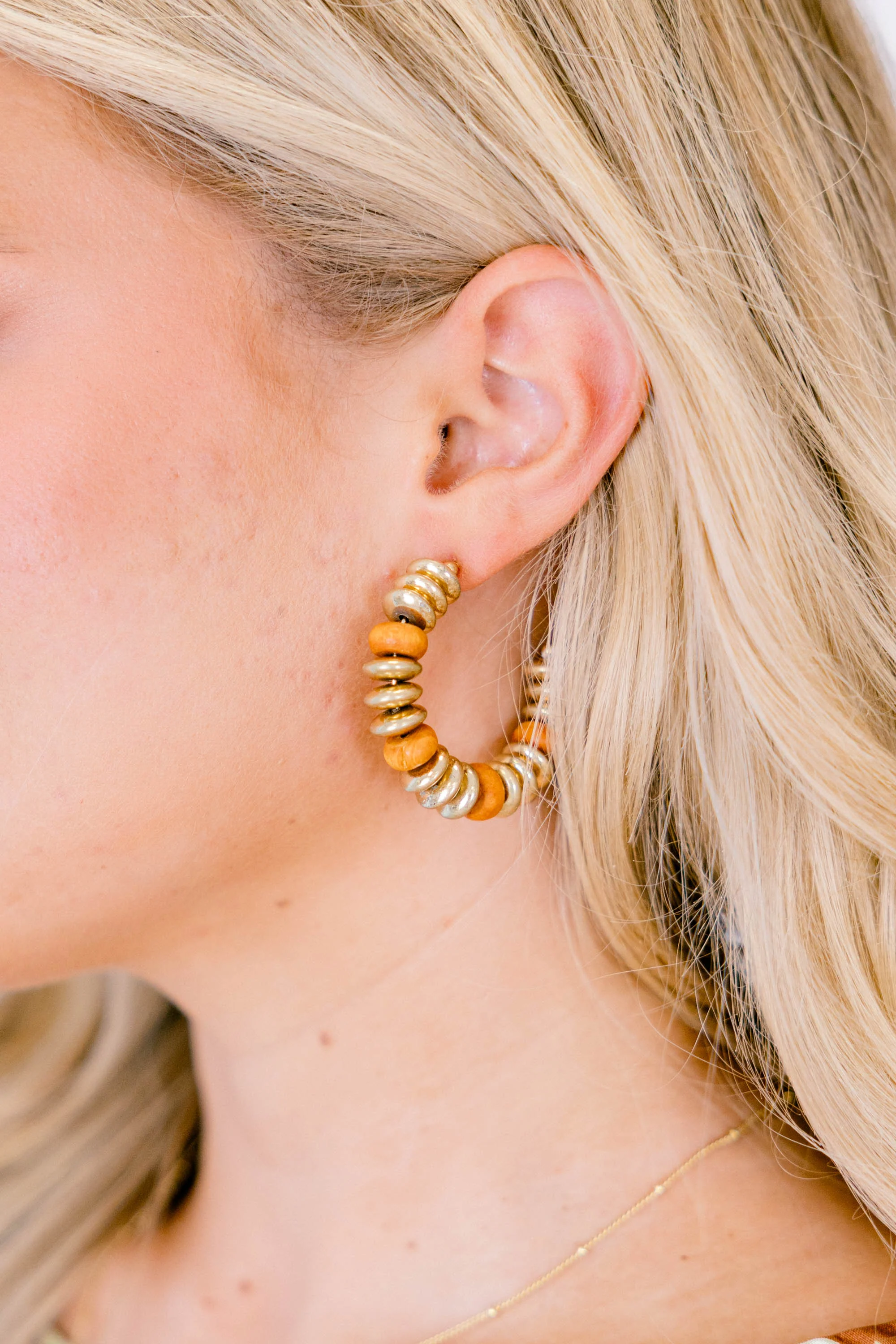 Just Another Path Earrings, Brown - Weilaico