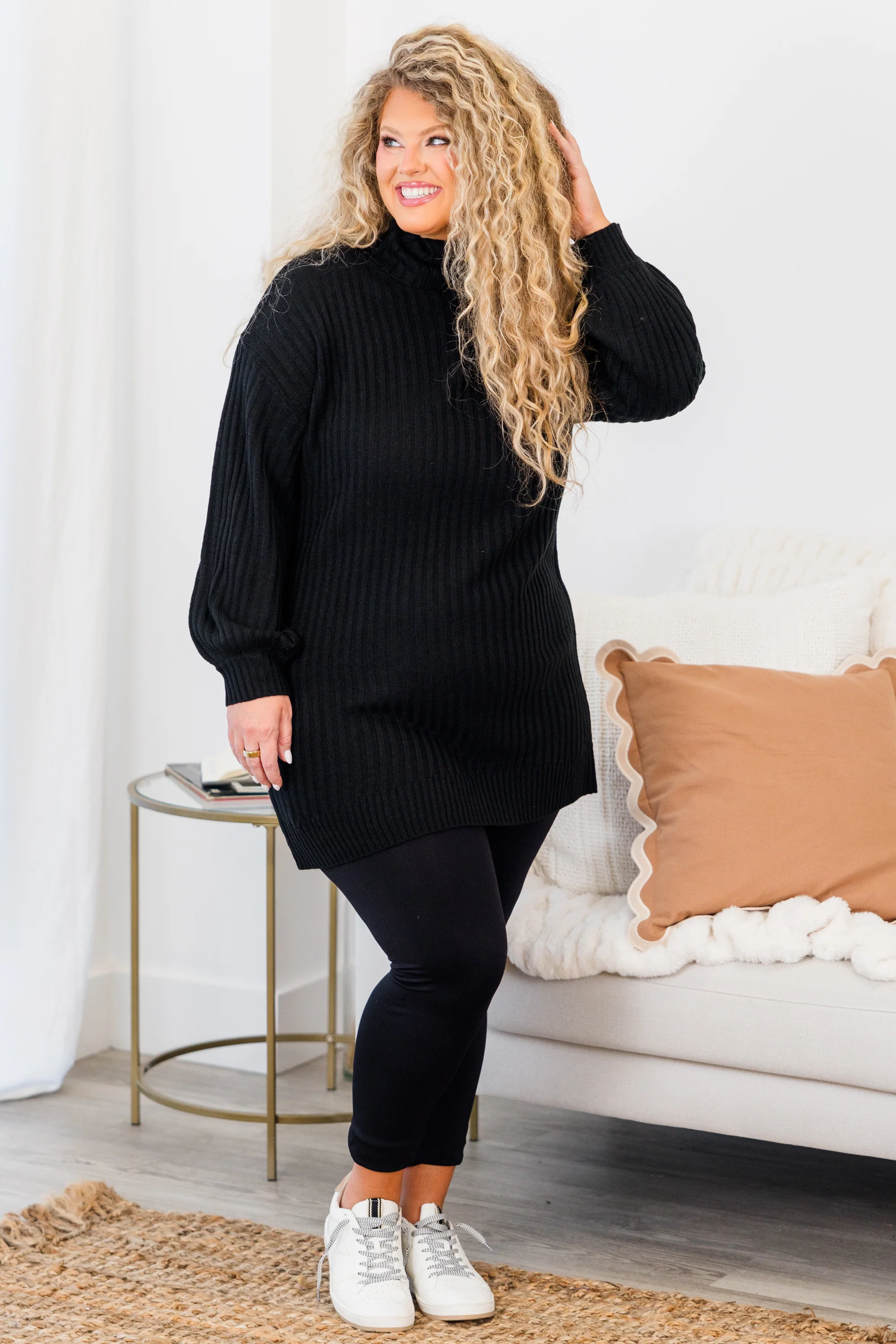 Snuggle With You Sweater, Black - Weilaico