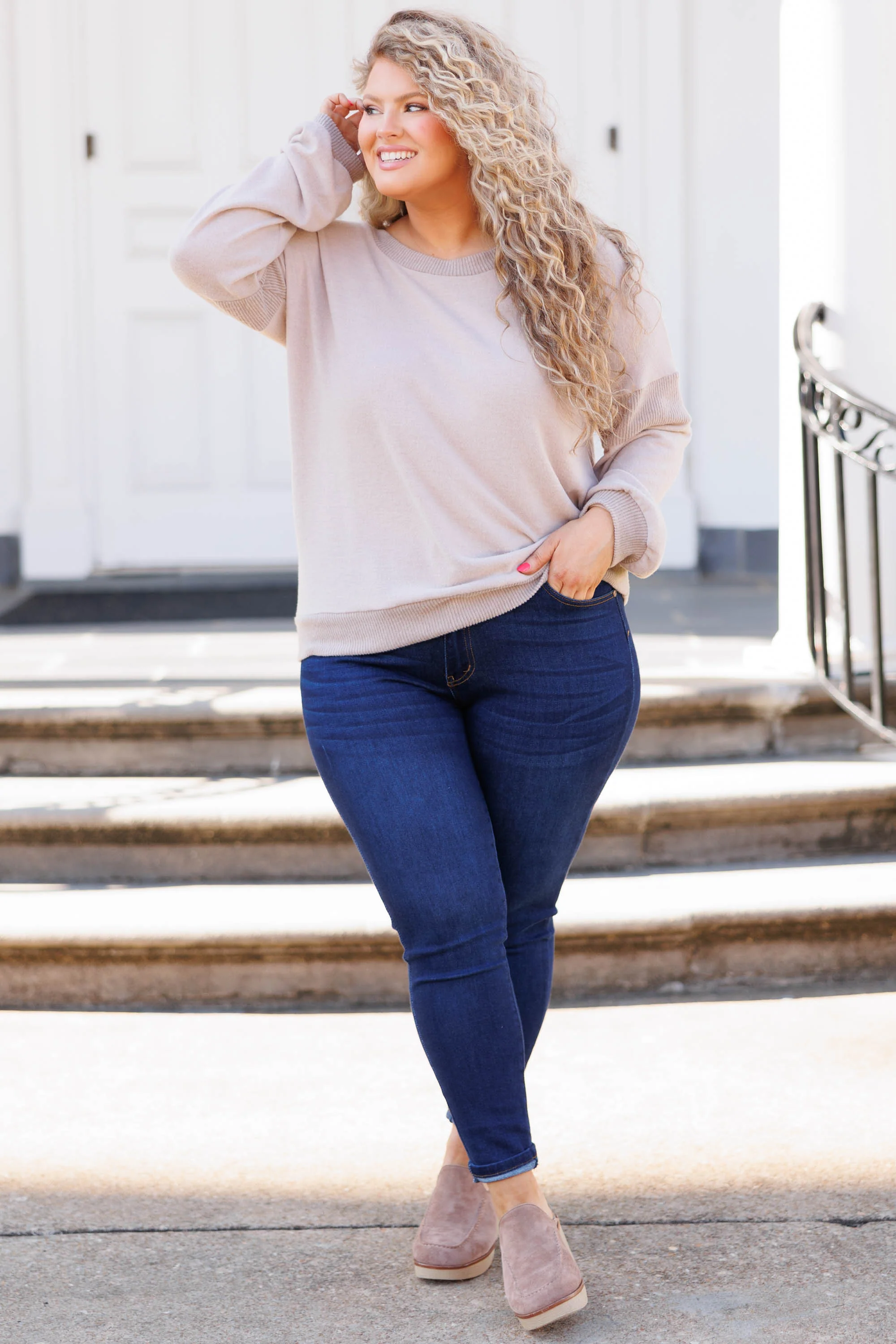 Keep It Shining Top, Mocha - Weilaico