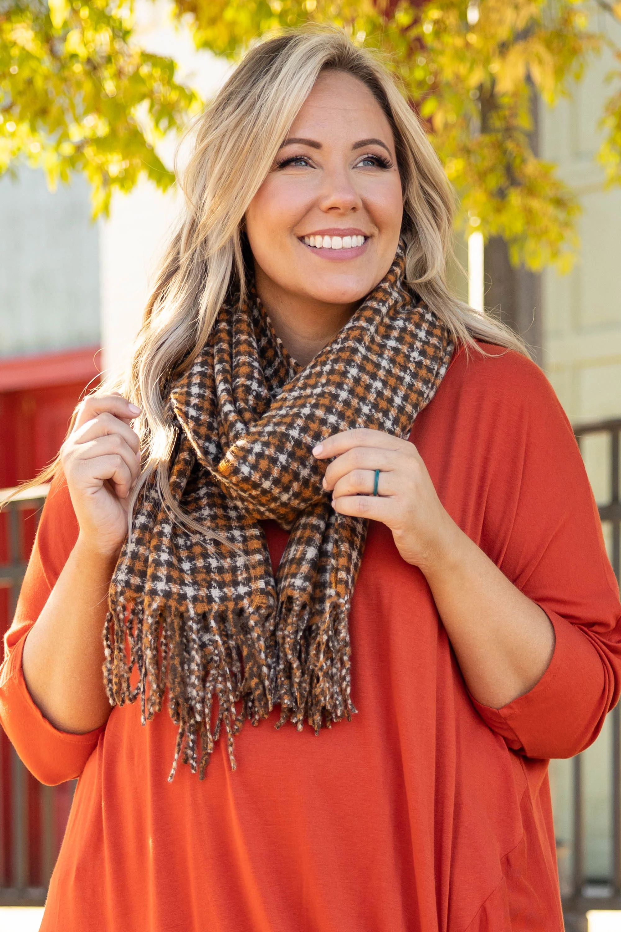 Love Never Ends Scarf, Brown - Weilaico