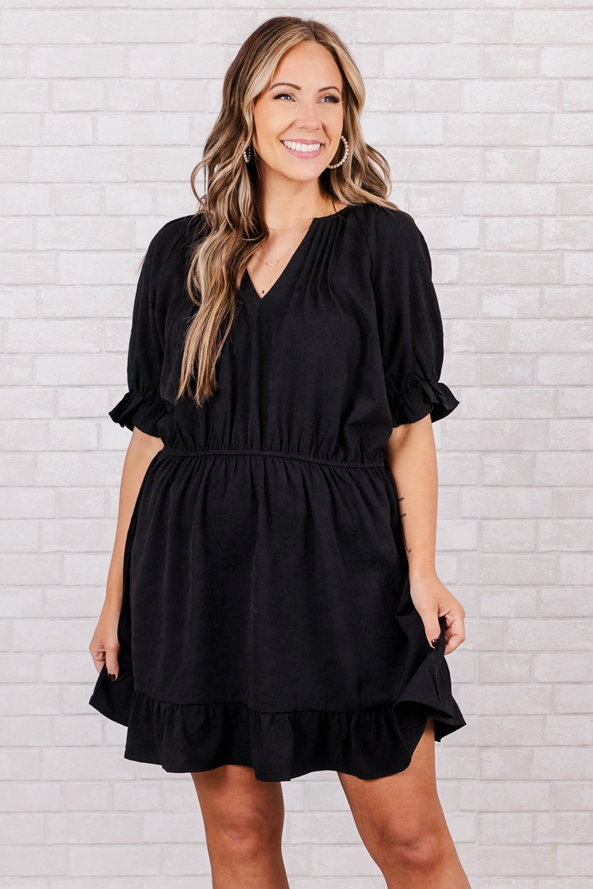 True To Me Dress, Black - Weilaico