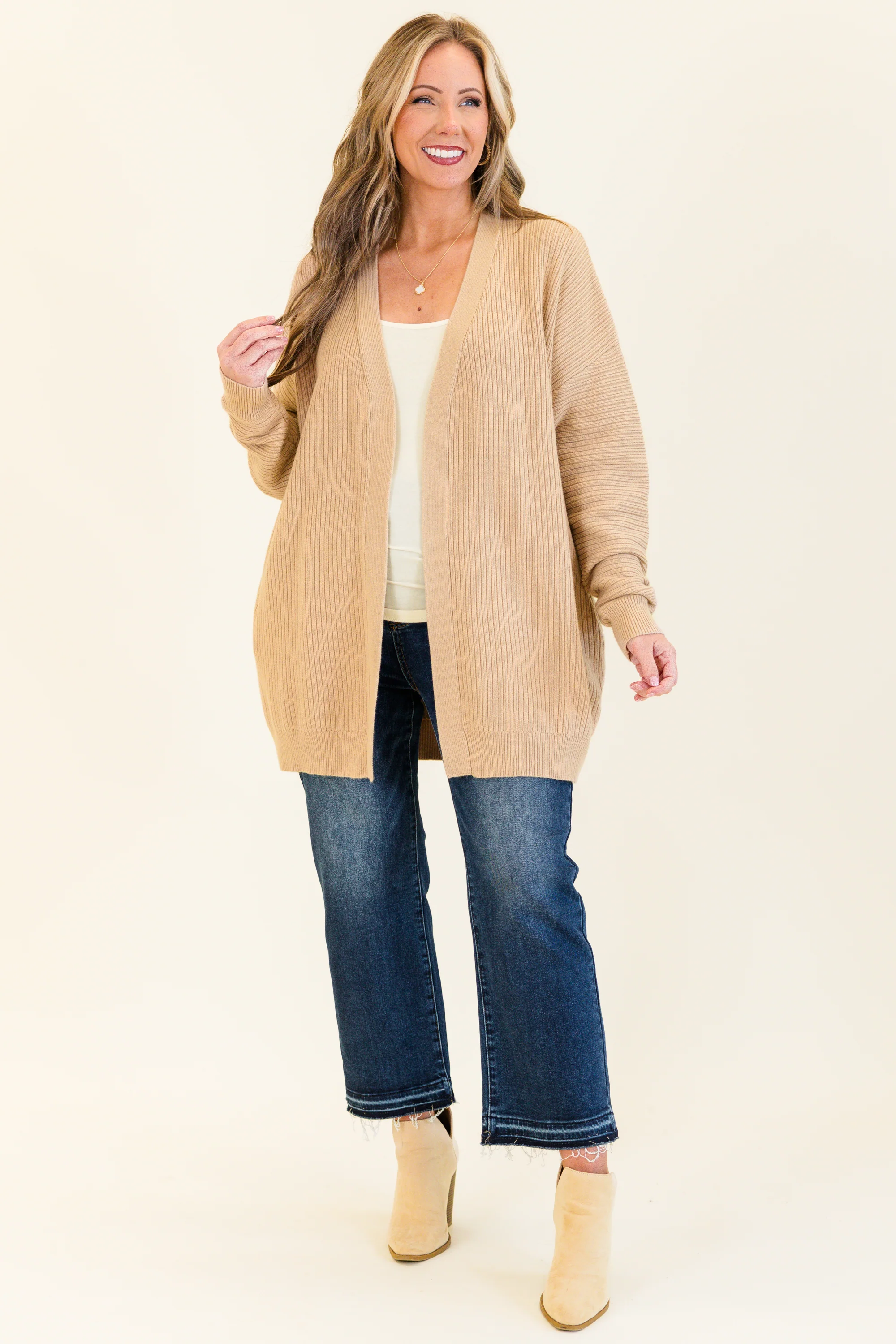 What You Imagine Cardigan, Taupe - Weilaico