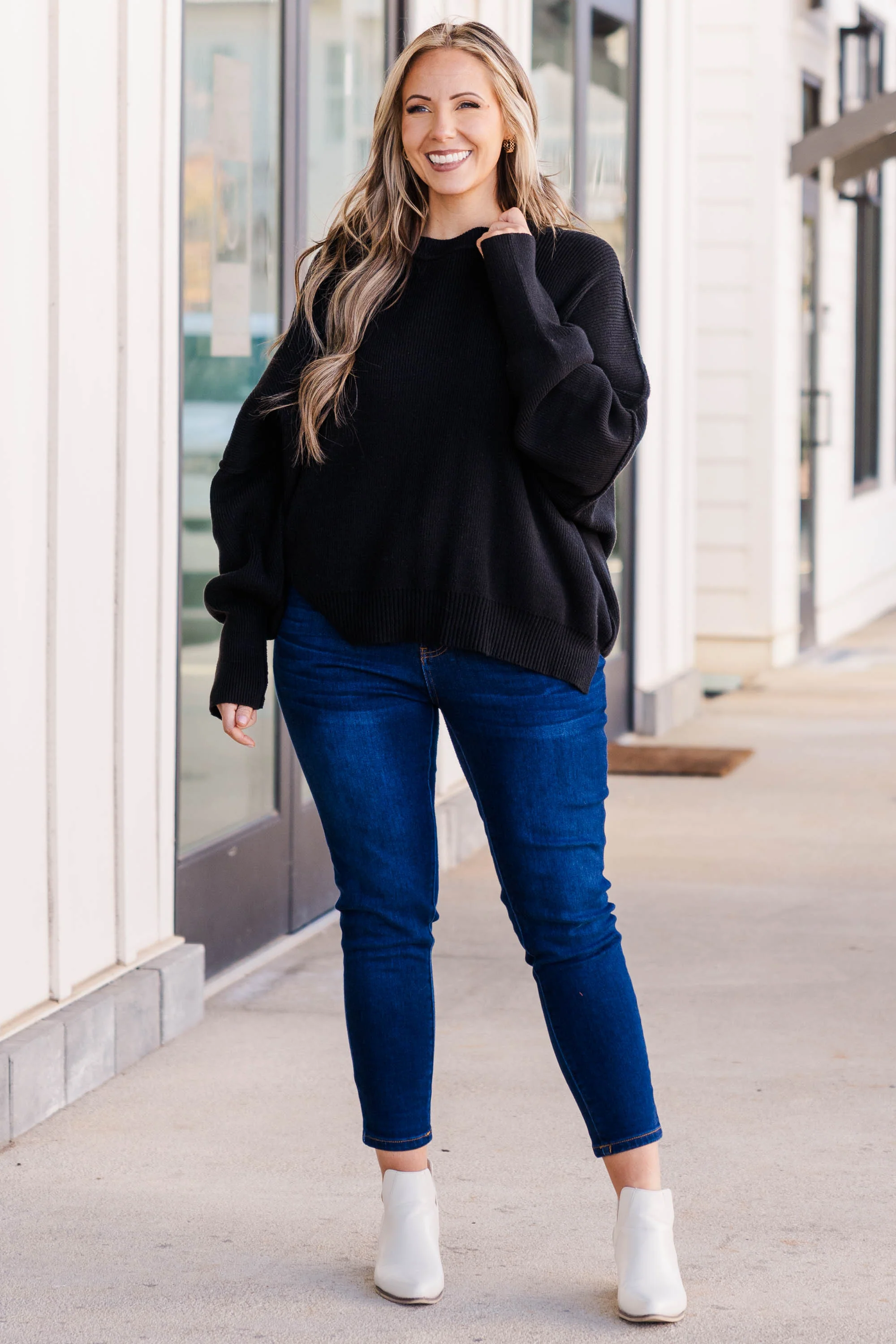 Magically Perfect Sweater, Black - Weilaico